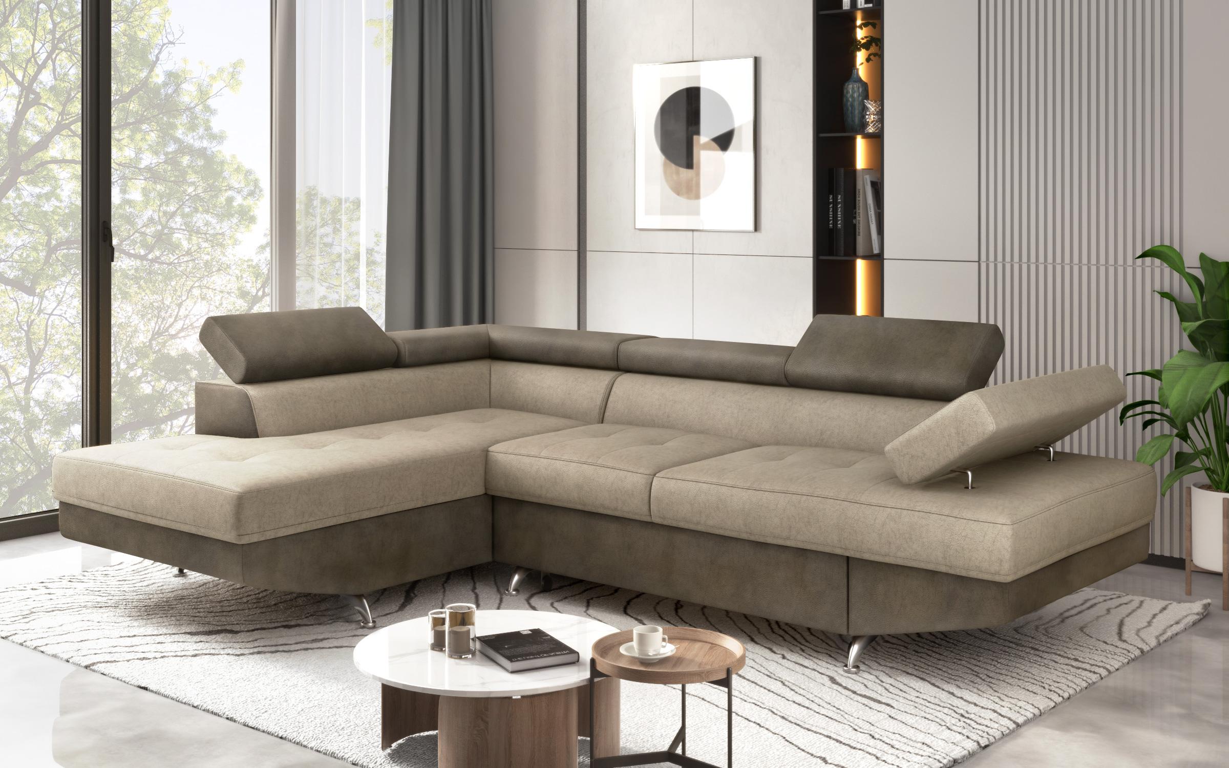Extendable corner sofa Bark M, Barrington Coffee +  Barrington Cream  4