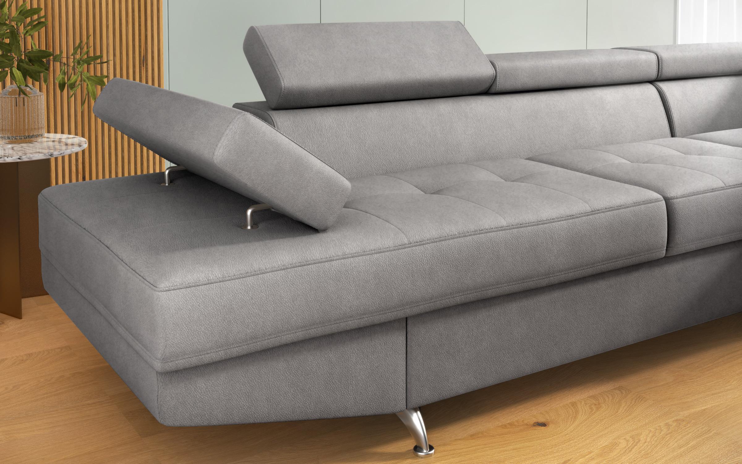 Extendable corner sofa Bark, grey  7