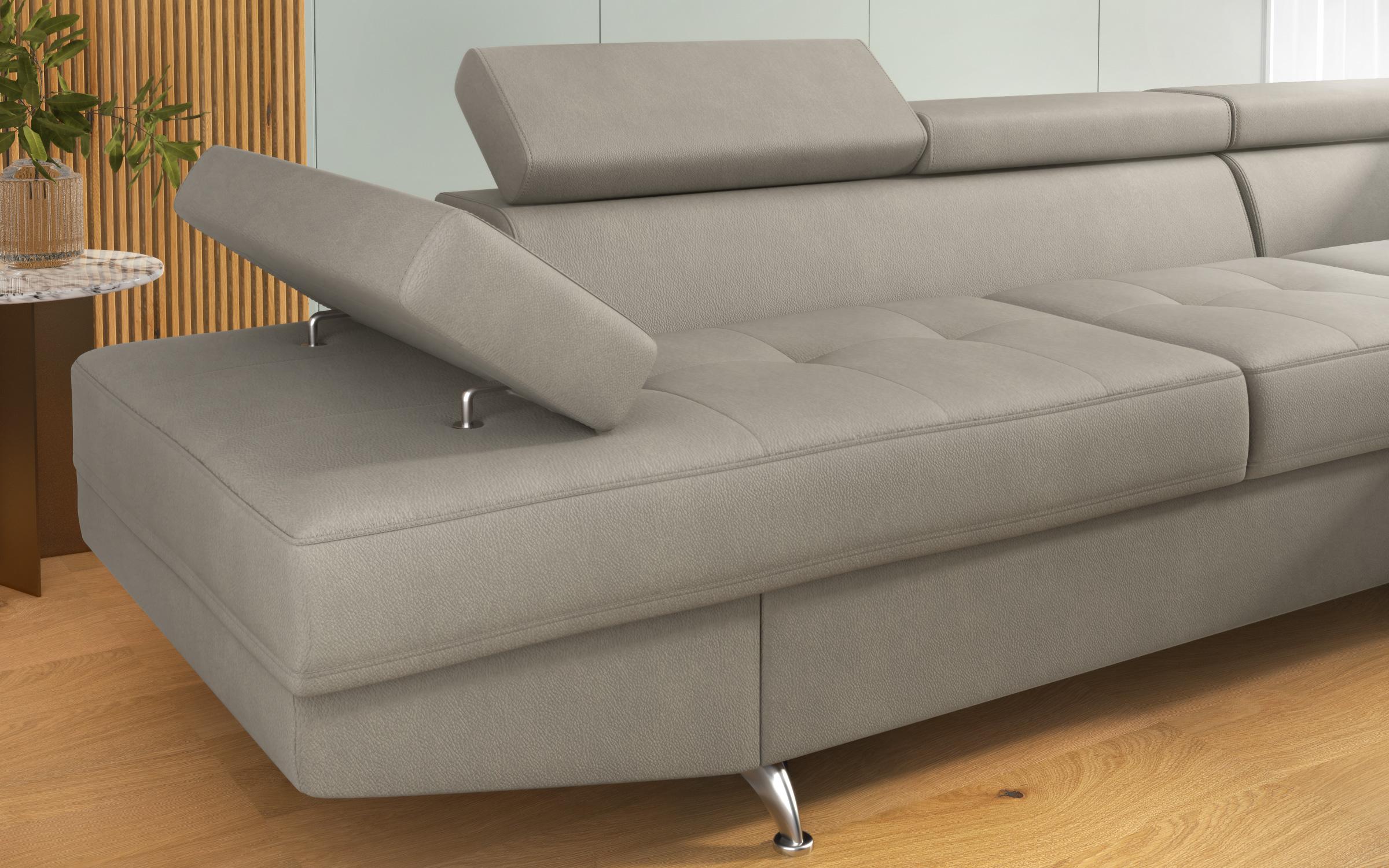 Extendable corner sofa Bark, light grey  5