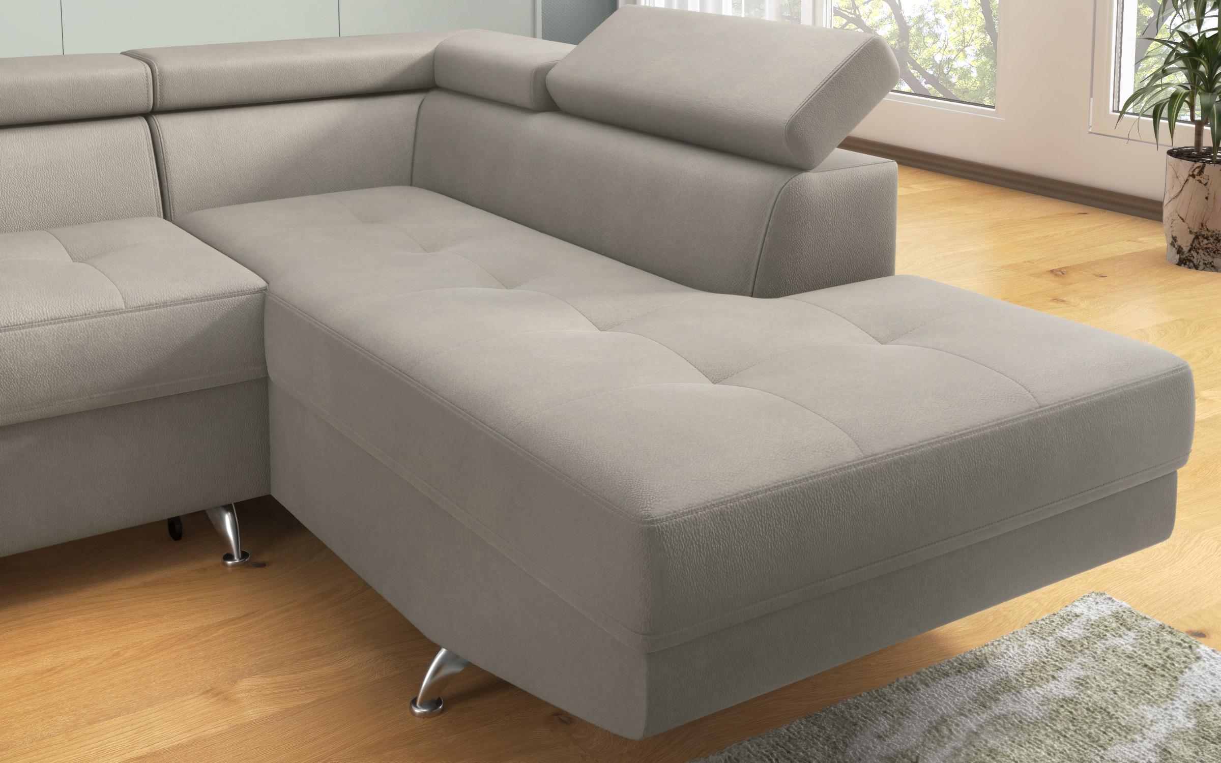 Extendable corner sofa Bark, light grey  6