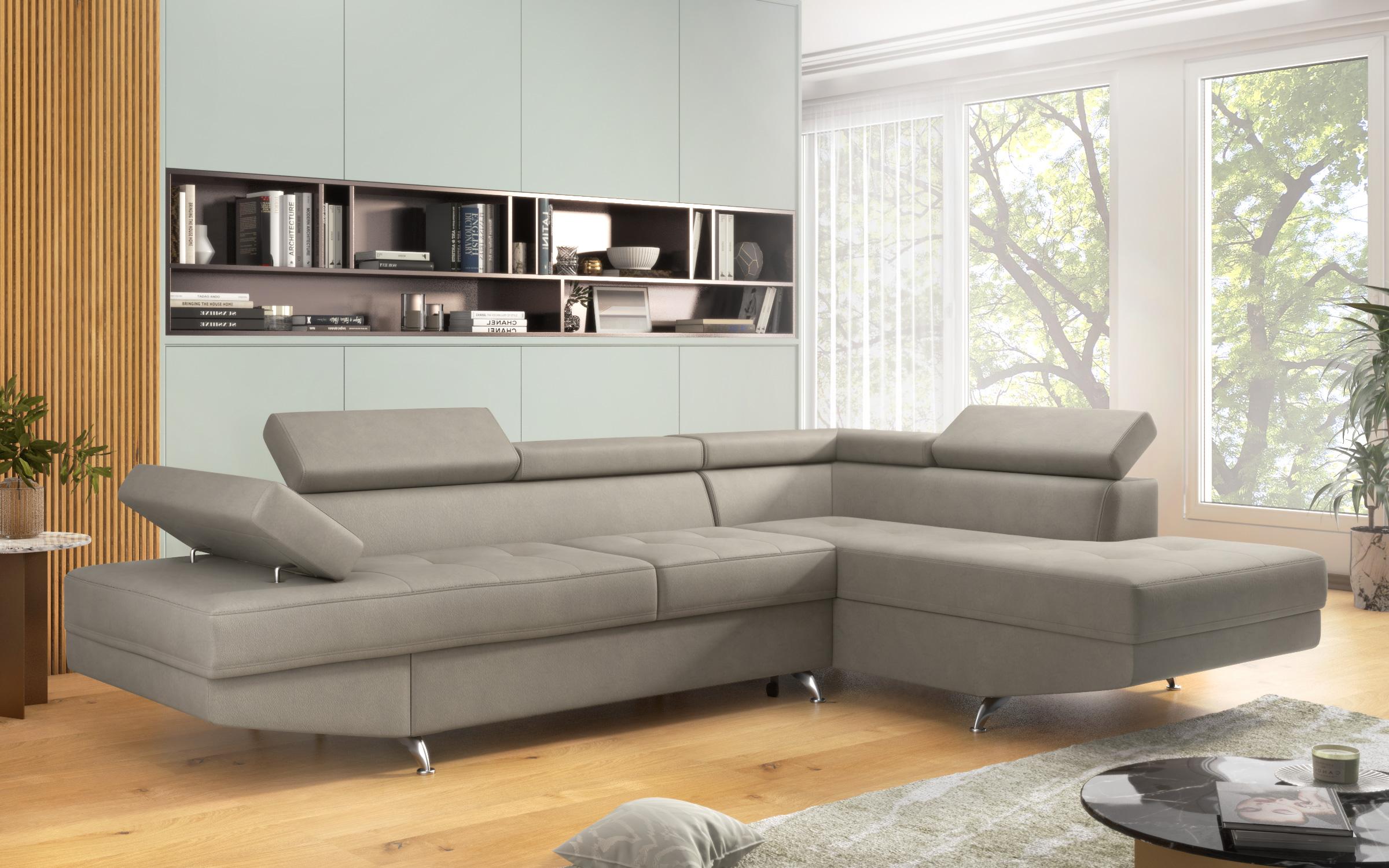Extendable corner sofa Bark, light grey  3