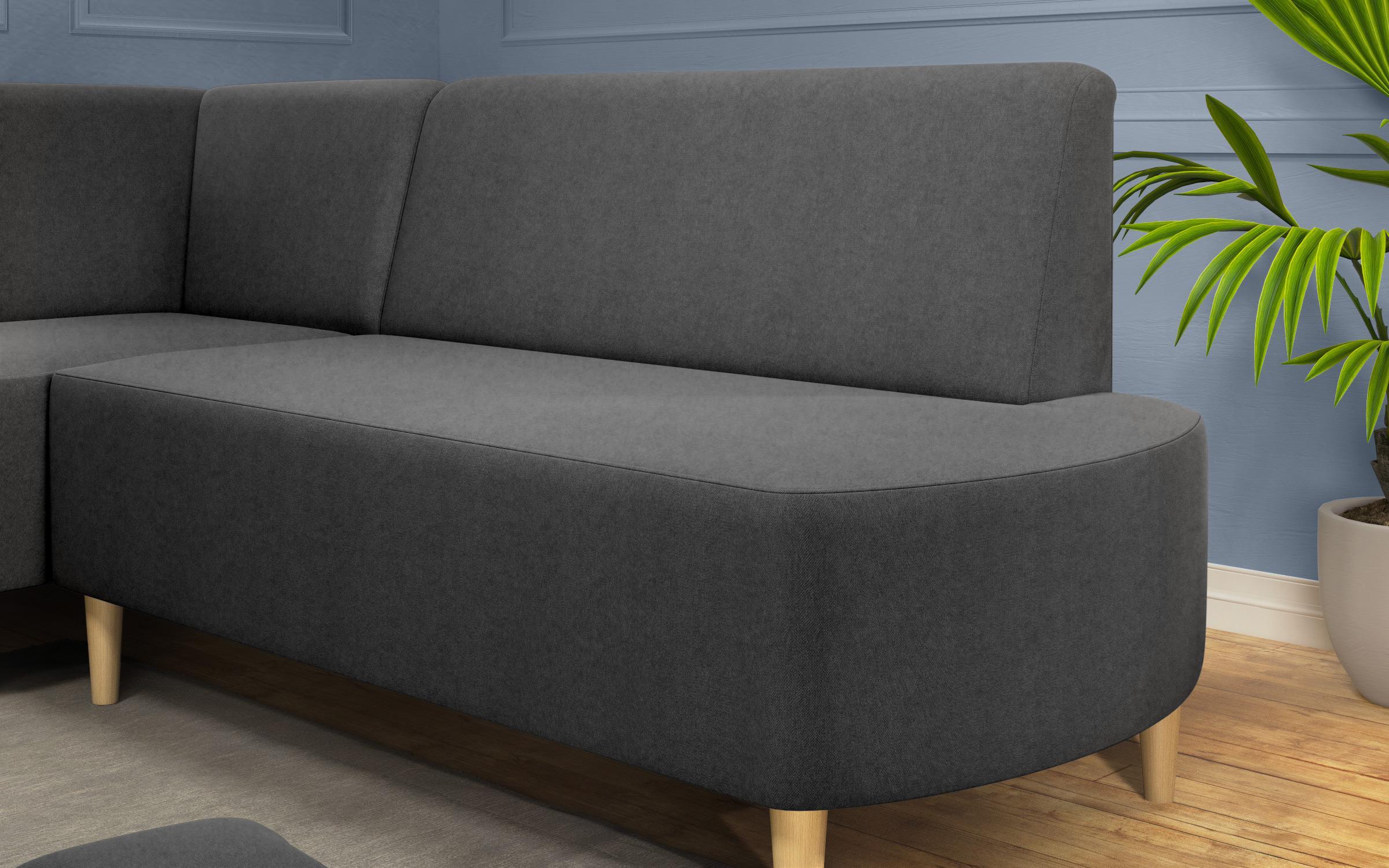 Corner sofa Bern, dark grey  7