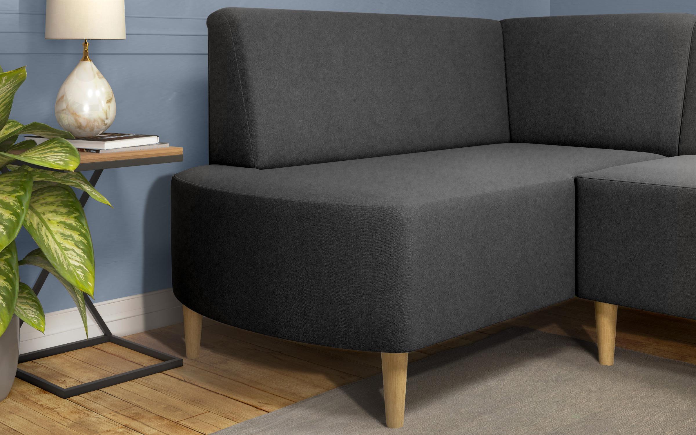 Corner sofa Bern, dark grey  8