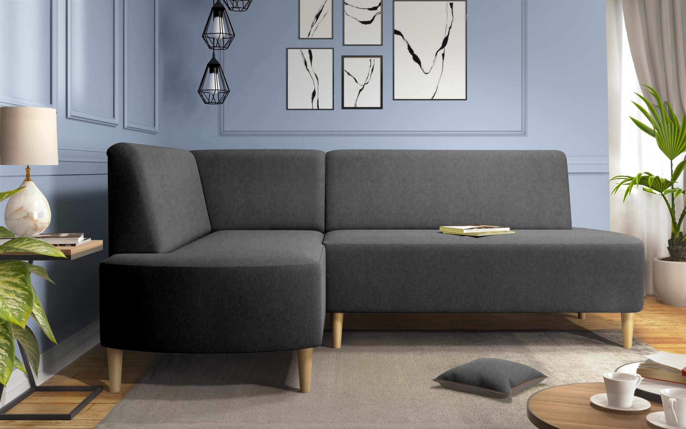 Corner sofa Bern, dark grey  6