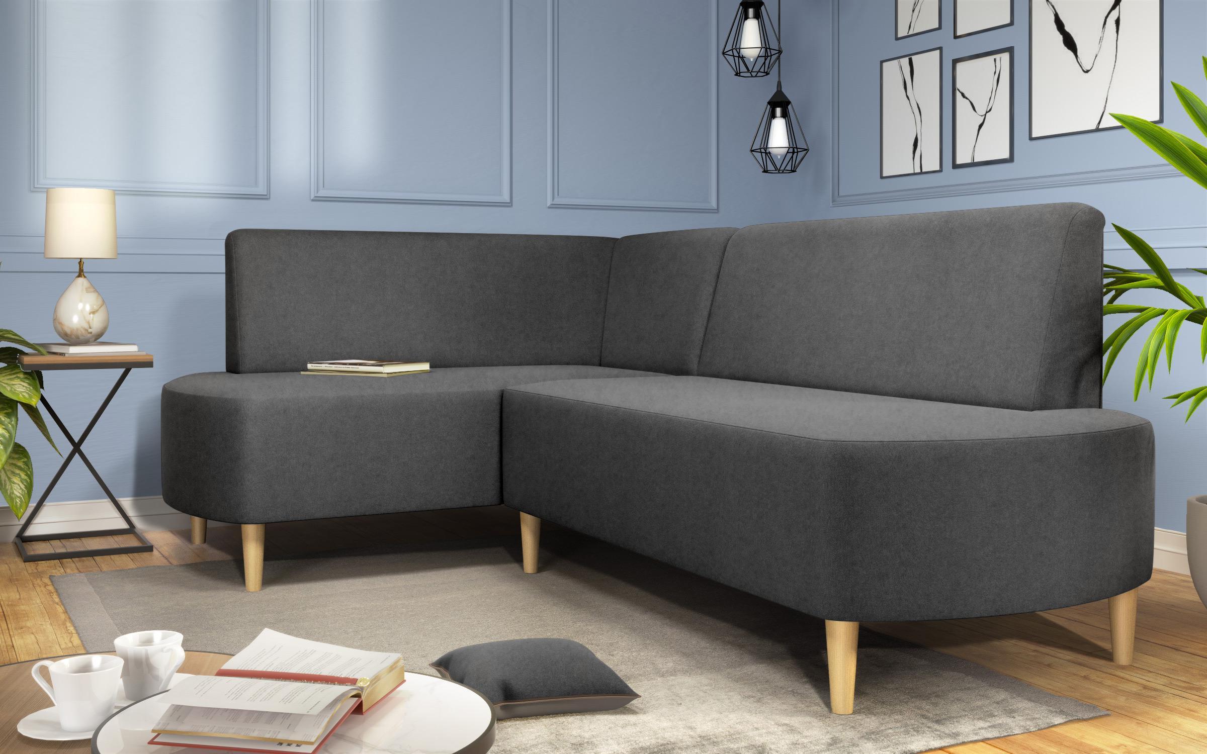 Corner sofa Bern, dark grey  5