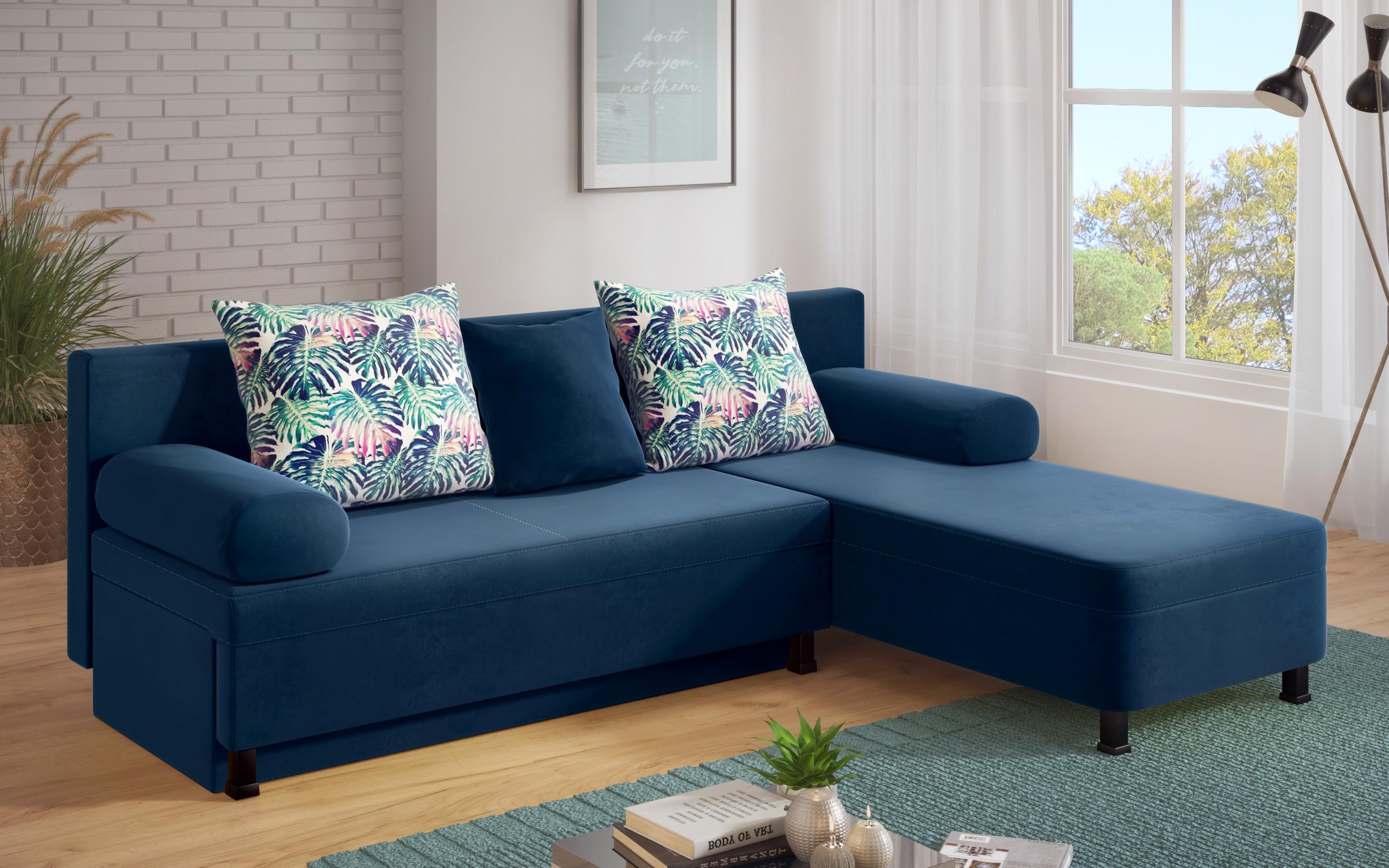 Extendable sofa Danny M, dark blue  4