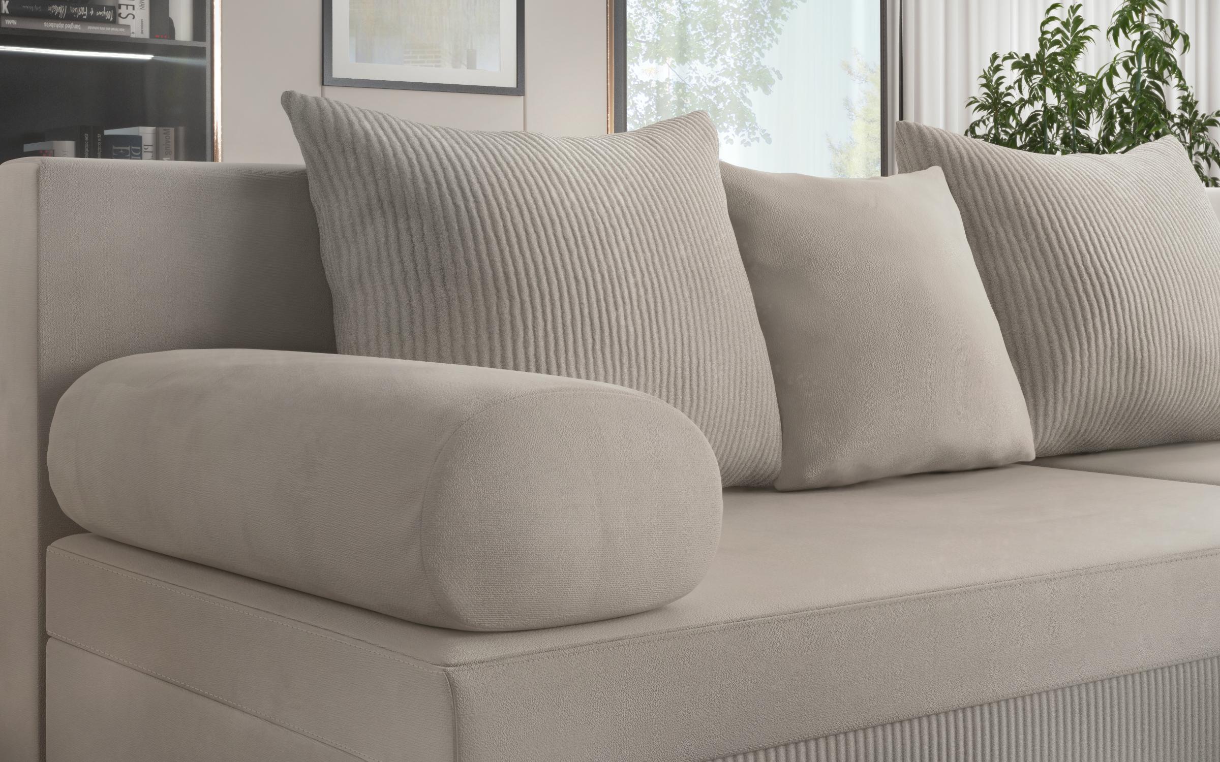 Extendable corner sofa Delano S, light beige  6