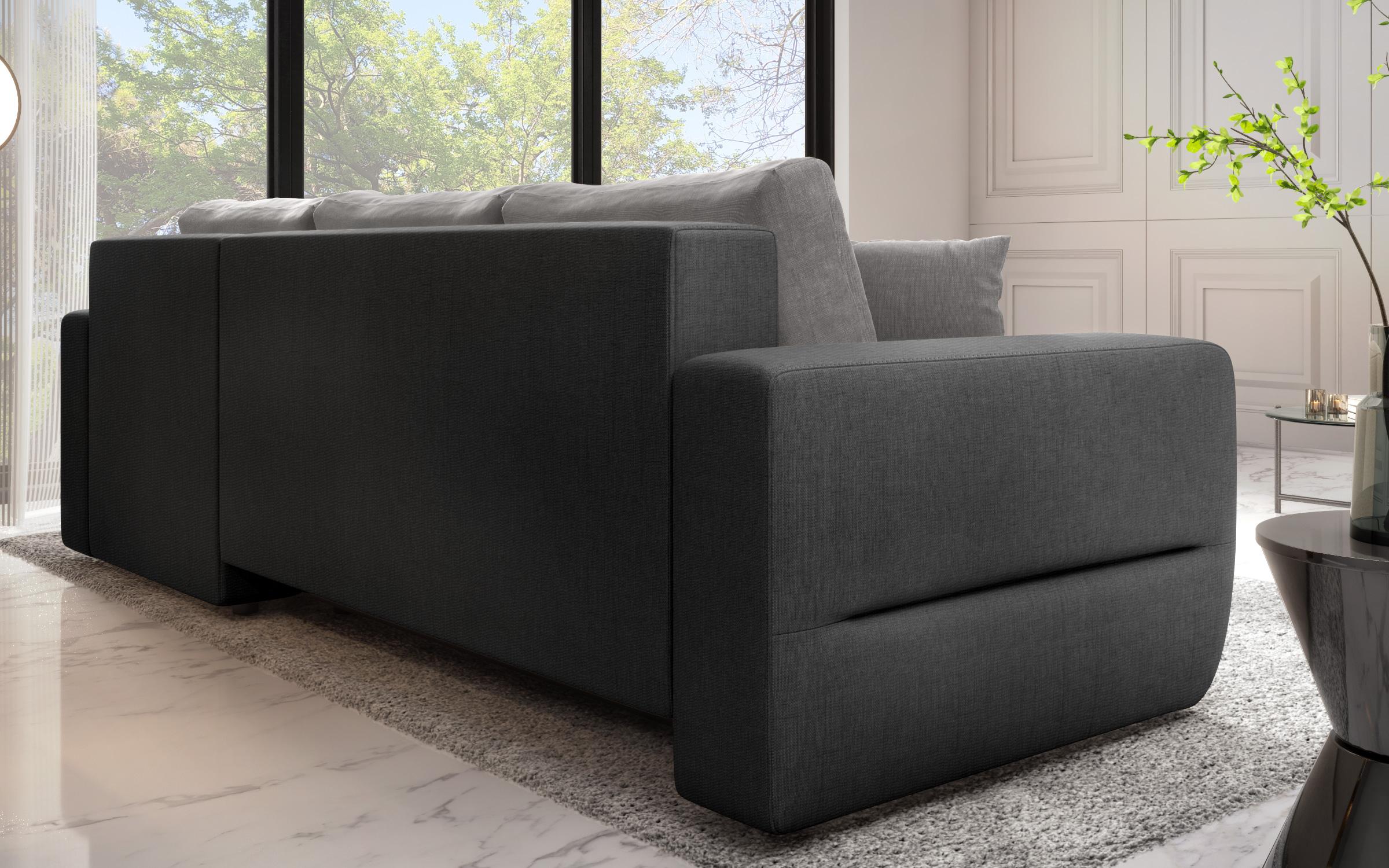 Extendable corner sofa Darwin, light grey + dark grey  7