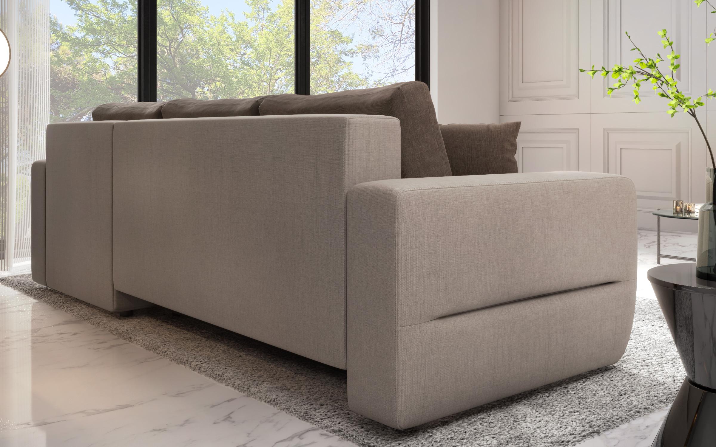 Extendable corner sofa Darwin, brown + beige  5