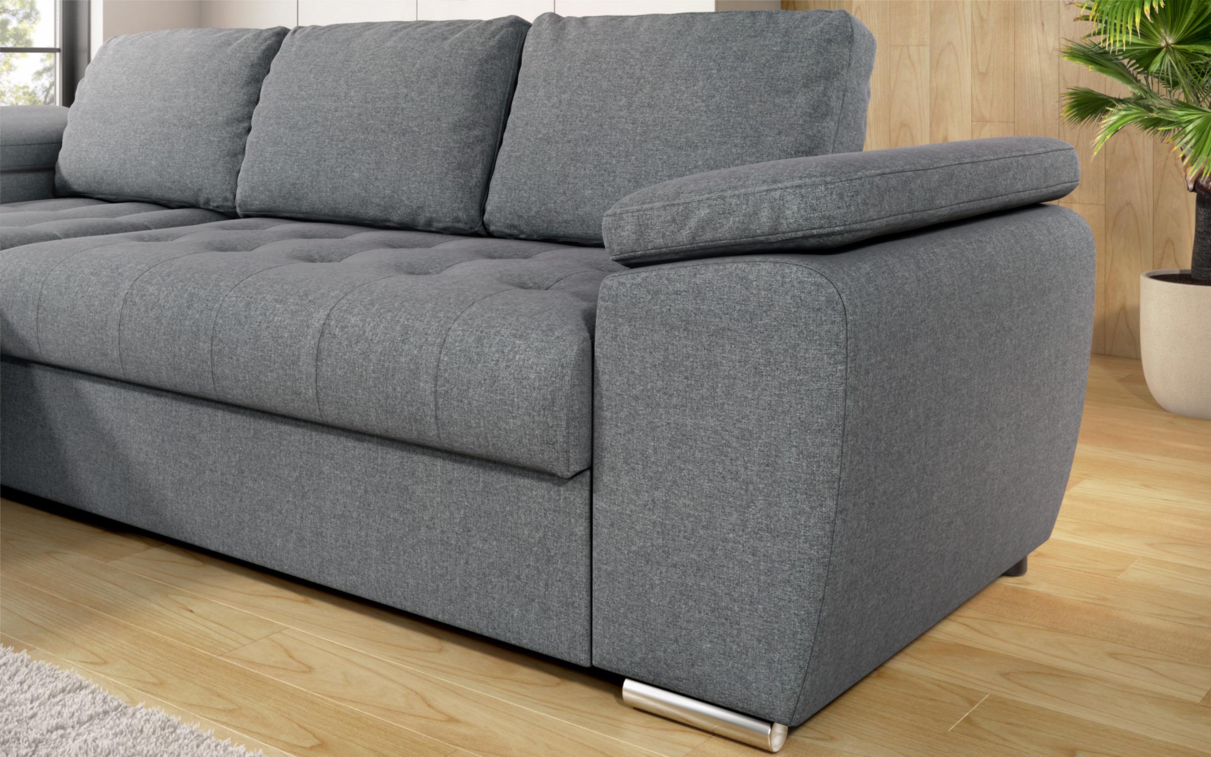 Extendable corner sofa Valencia Pocket, grey  9