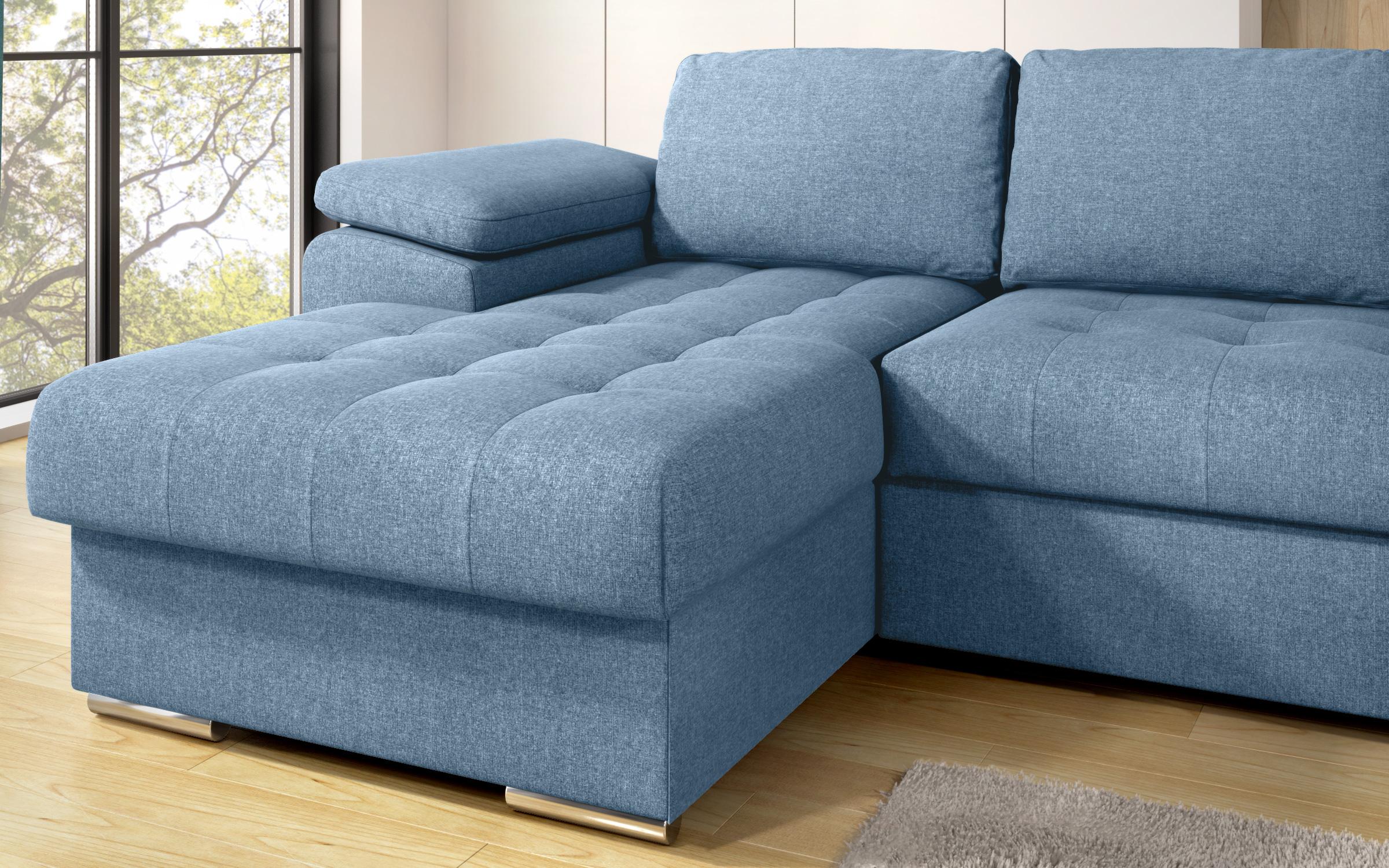 Extendable corner sofa Valencia Pocket, blue  9
