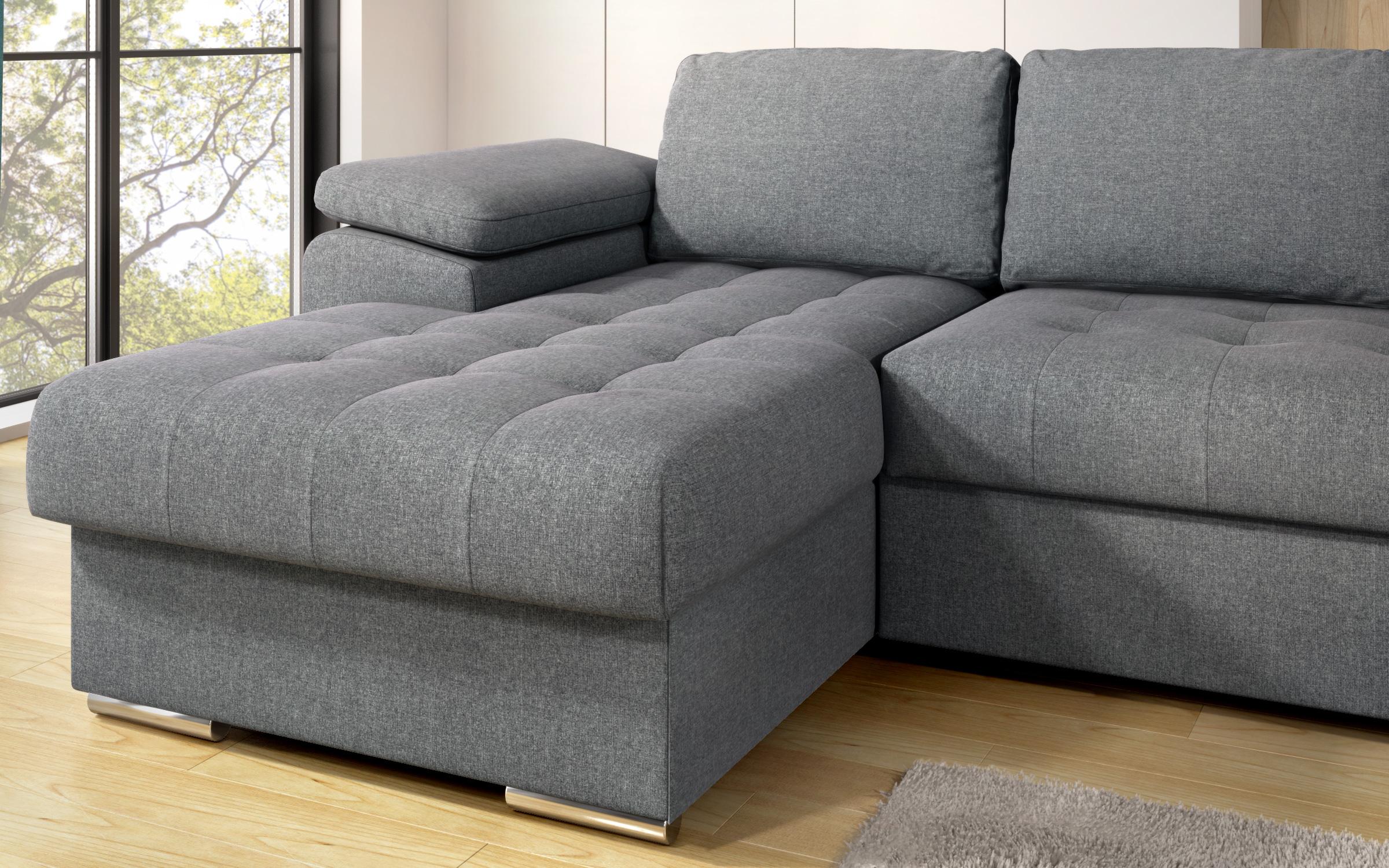 Extendable corner sofa Valencia Pocket, grey  10