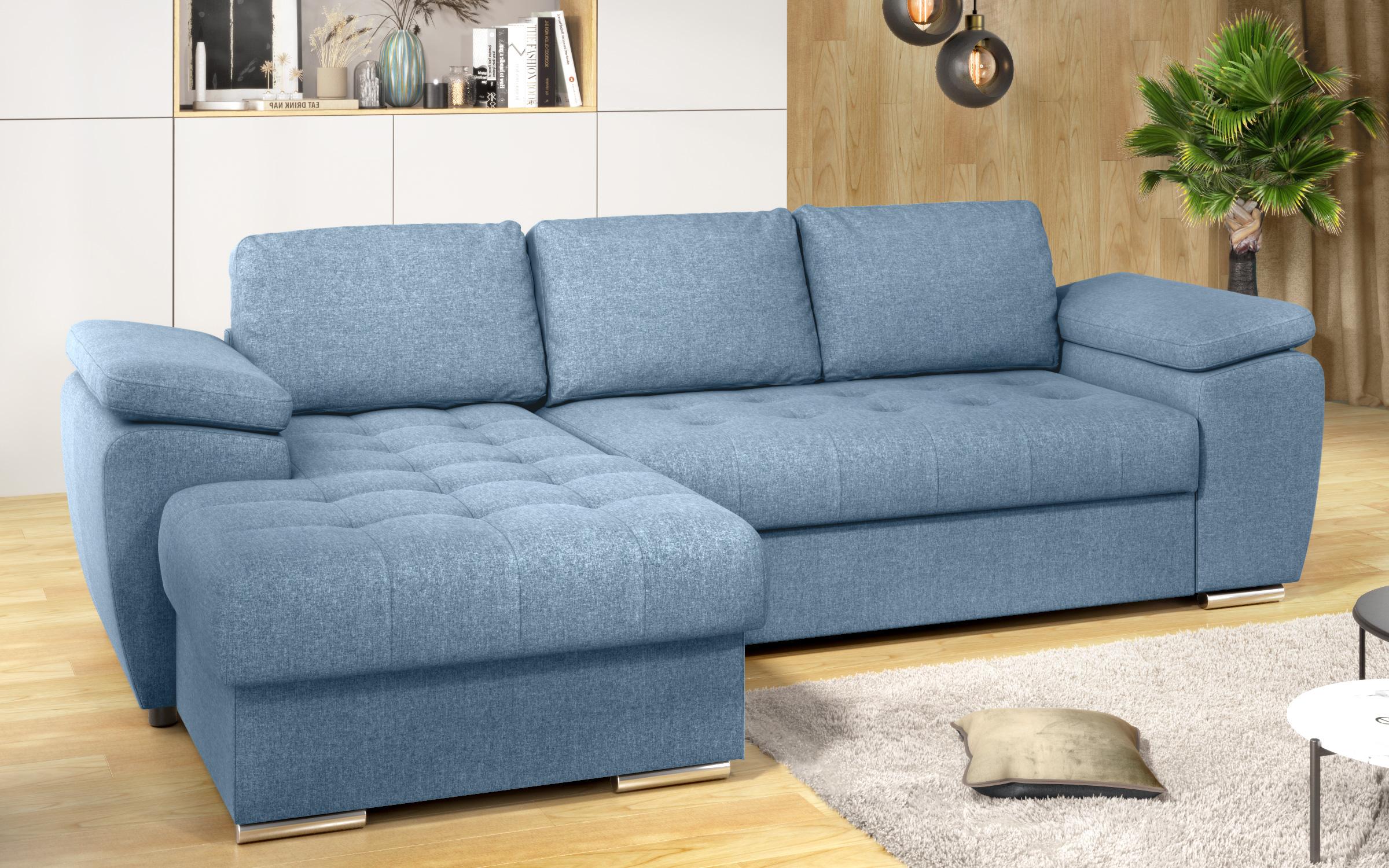 Extendable corner sofa Valencia Pocket, blue  4
