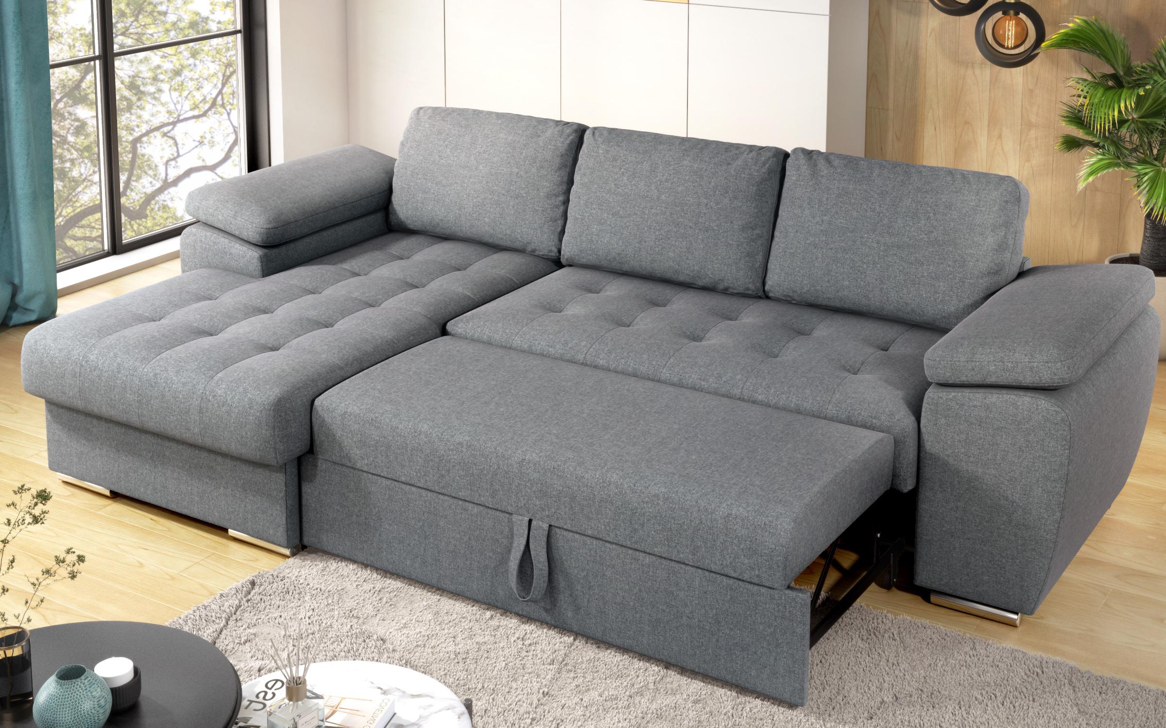 Extendable corner sofa Valencia Pocket, grey  6