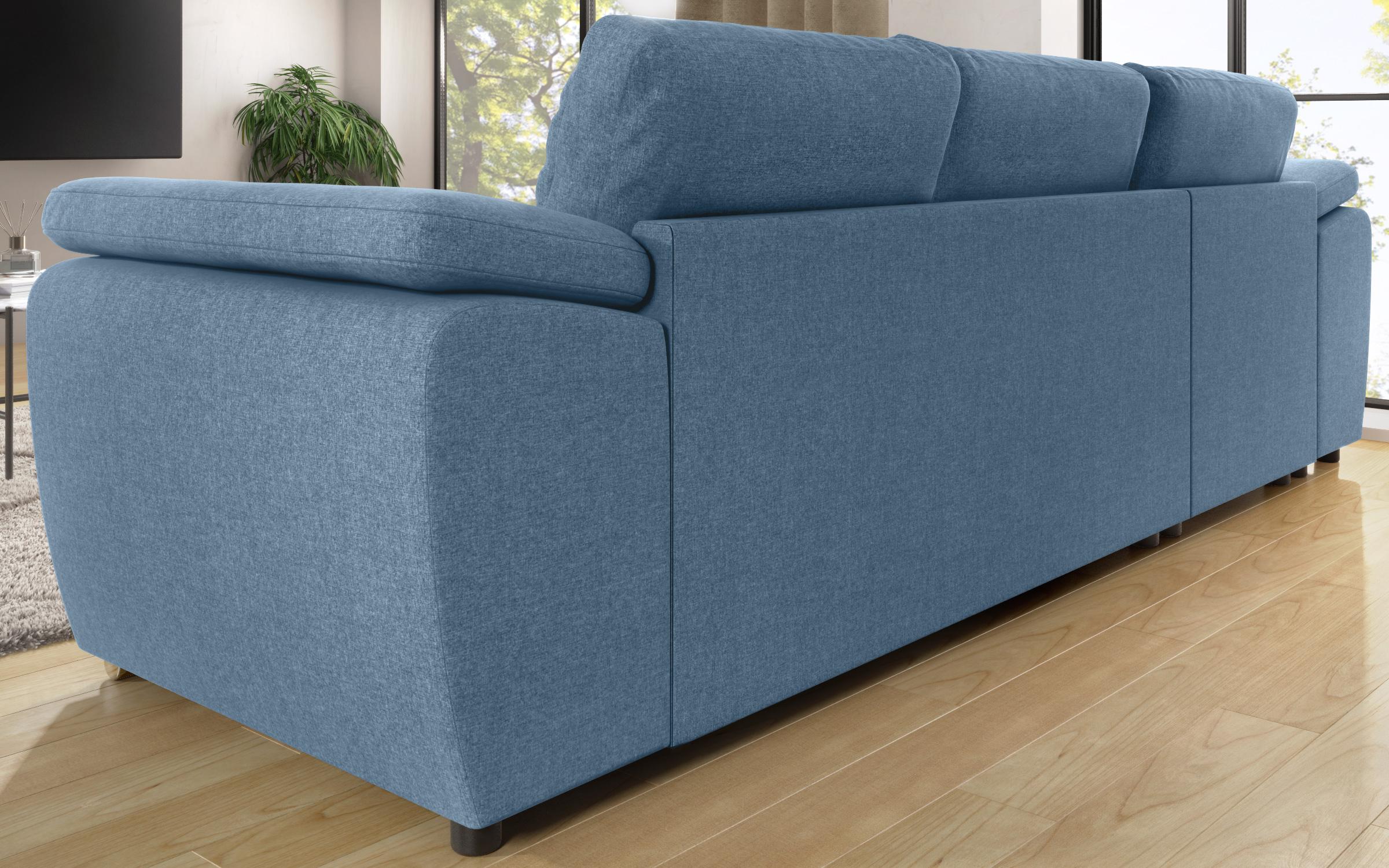 Extendable corner sofa Valencia Pocket, blue  8