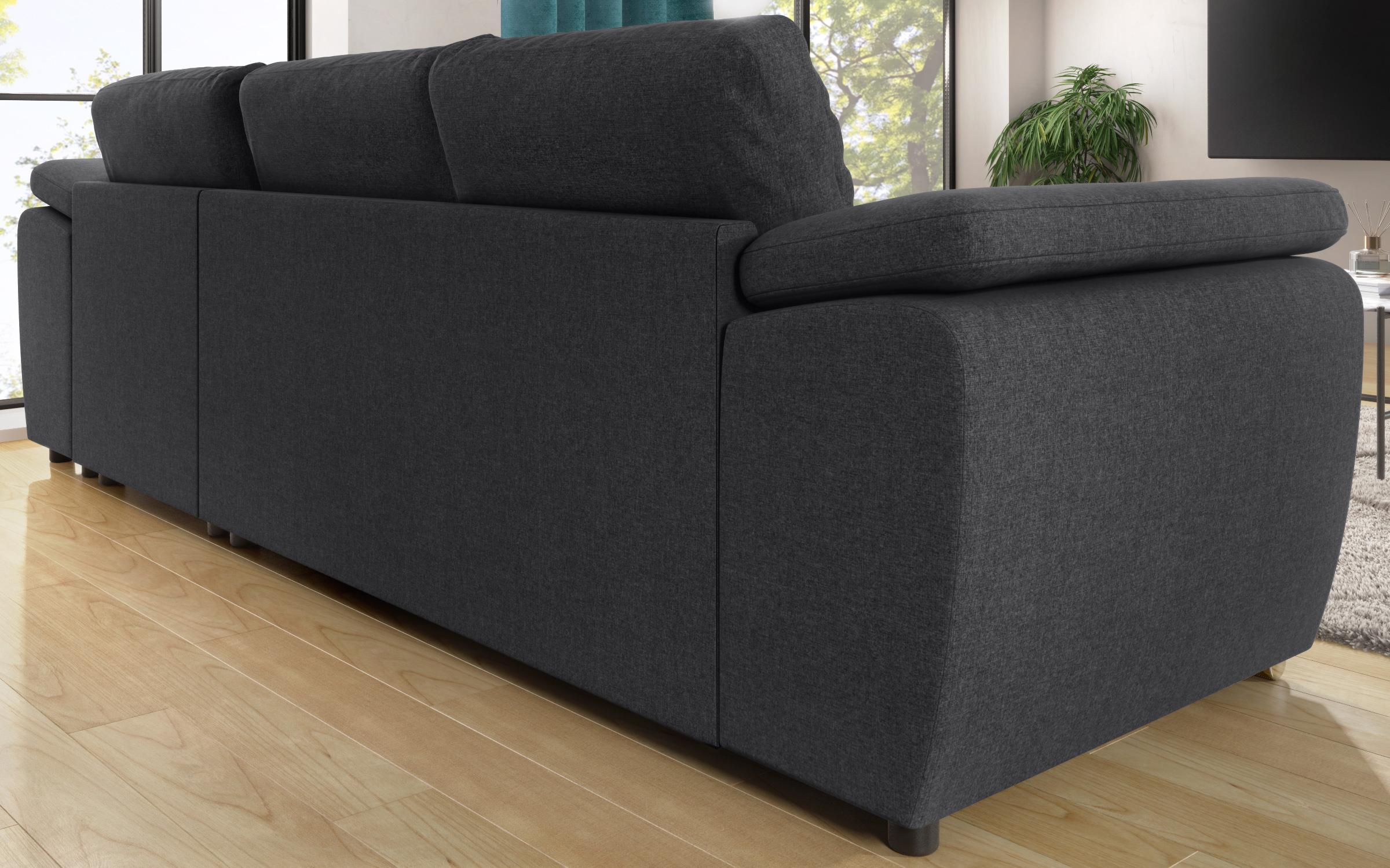 Extendable corner sofa Valencia Pocket, dark grey  12