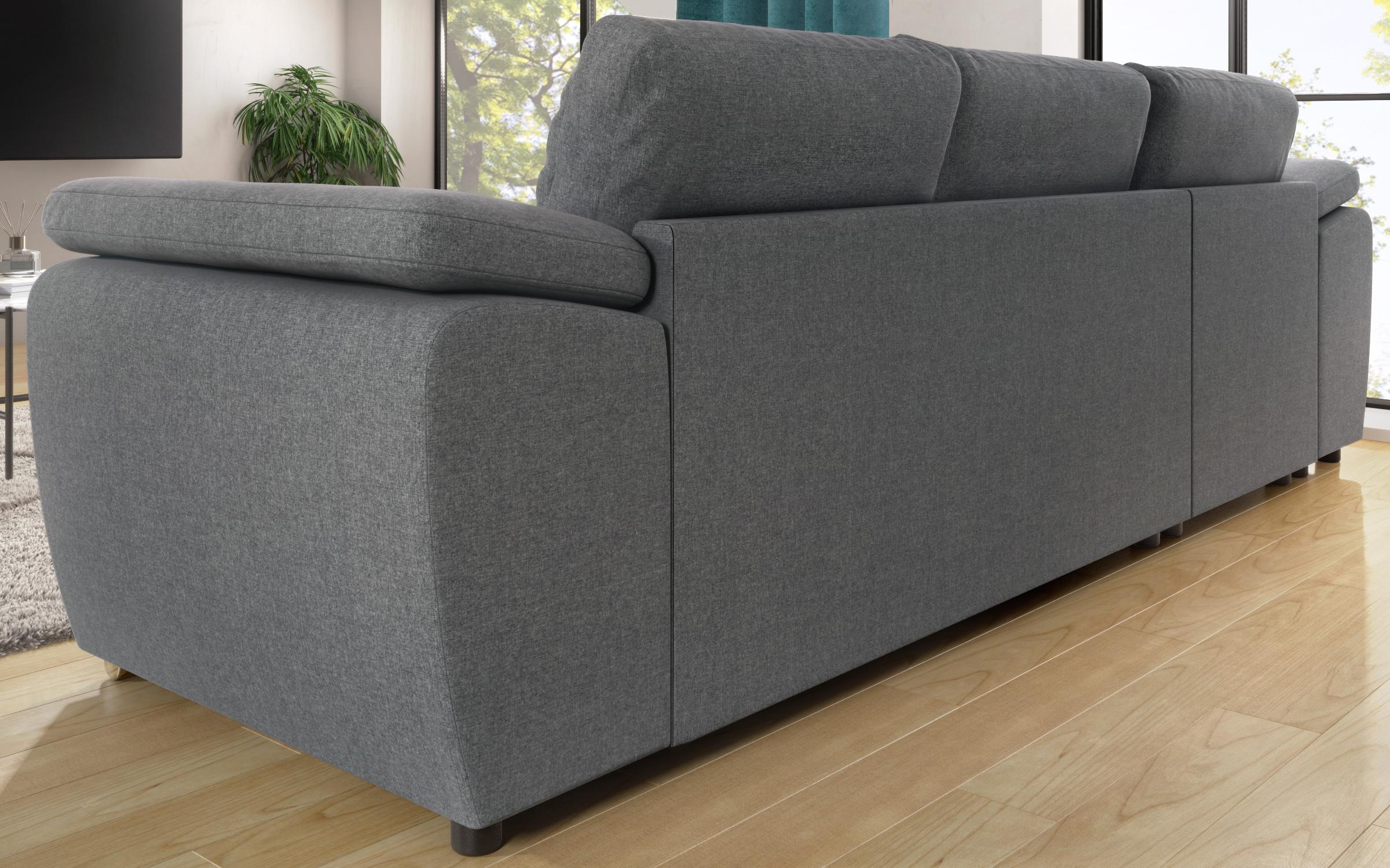 Extendable corner sofa Valencia Pocket, grey  7