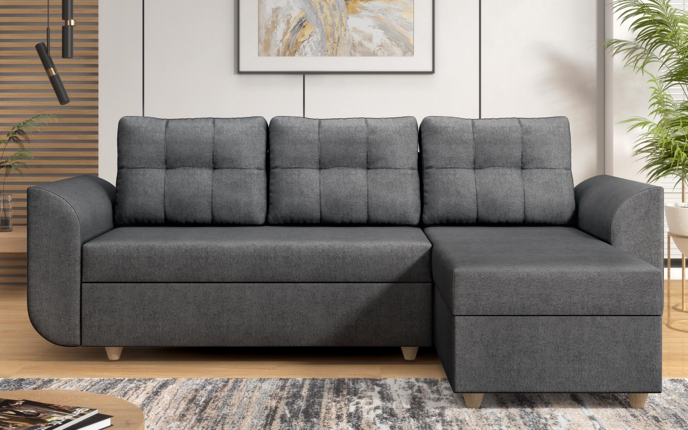 Extendable corner sofa Felino, dark grey  1
