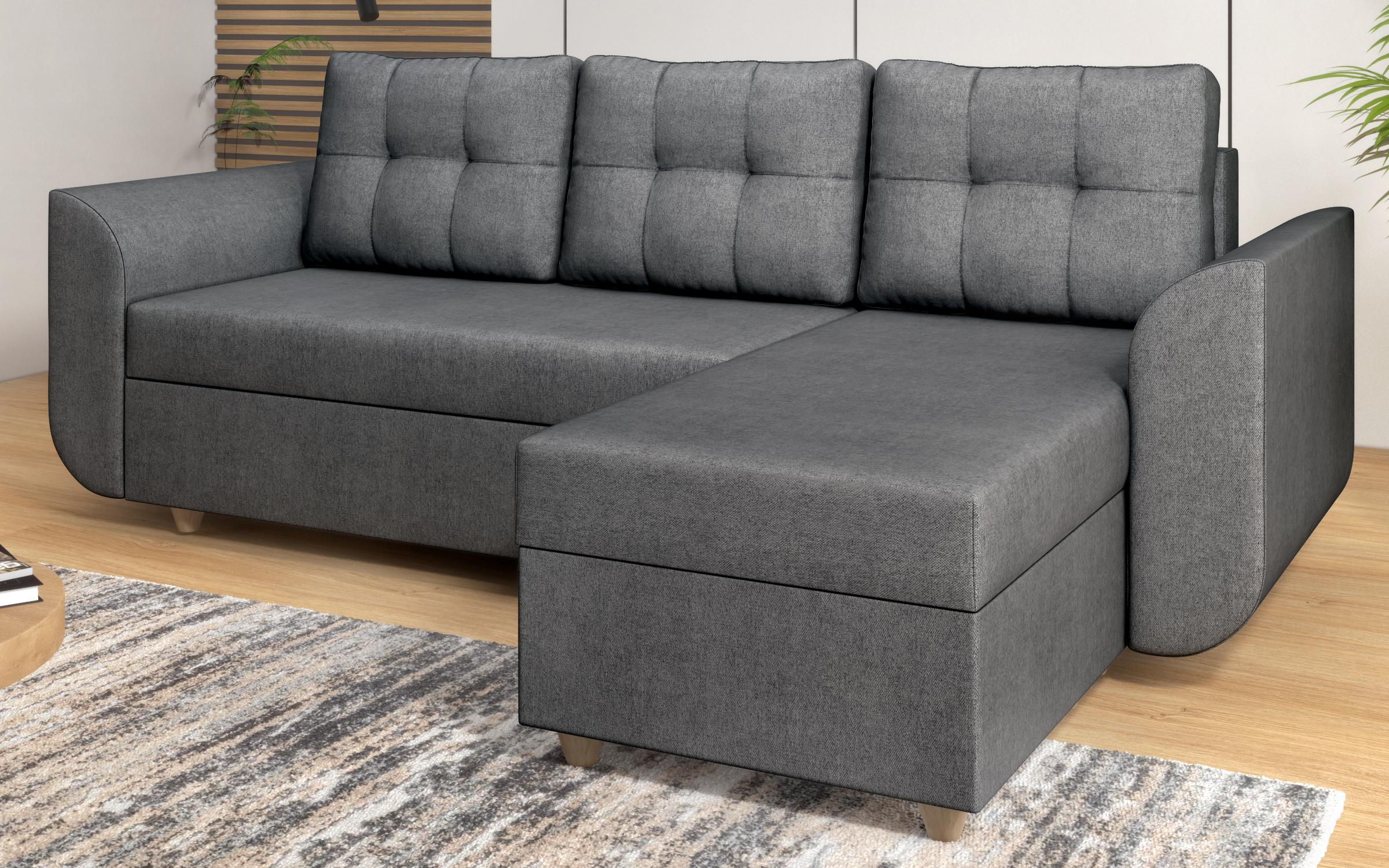 Extendable corner sofa Felino, dark grey  4