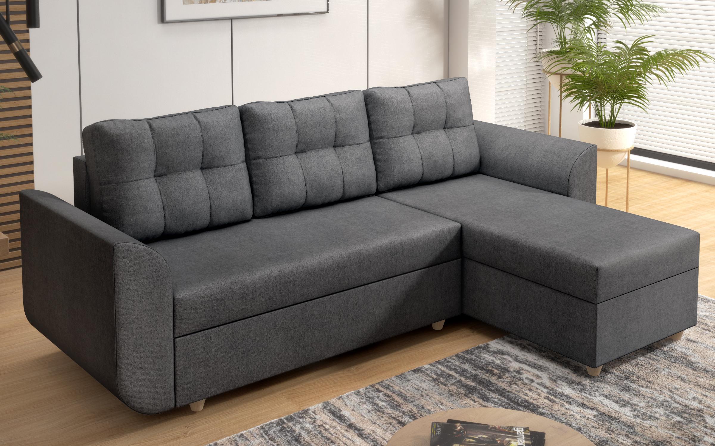 Extendable corner sofa Felino, dark grey  5