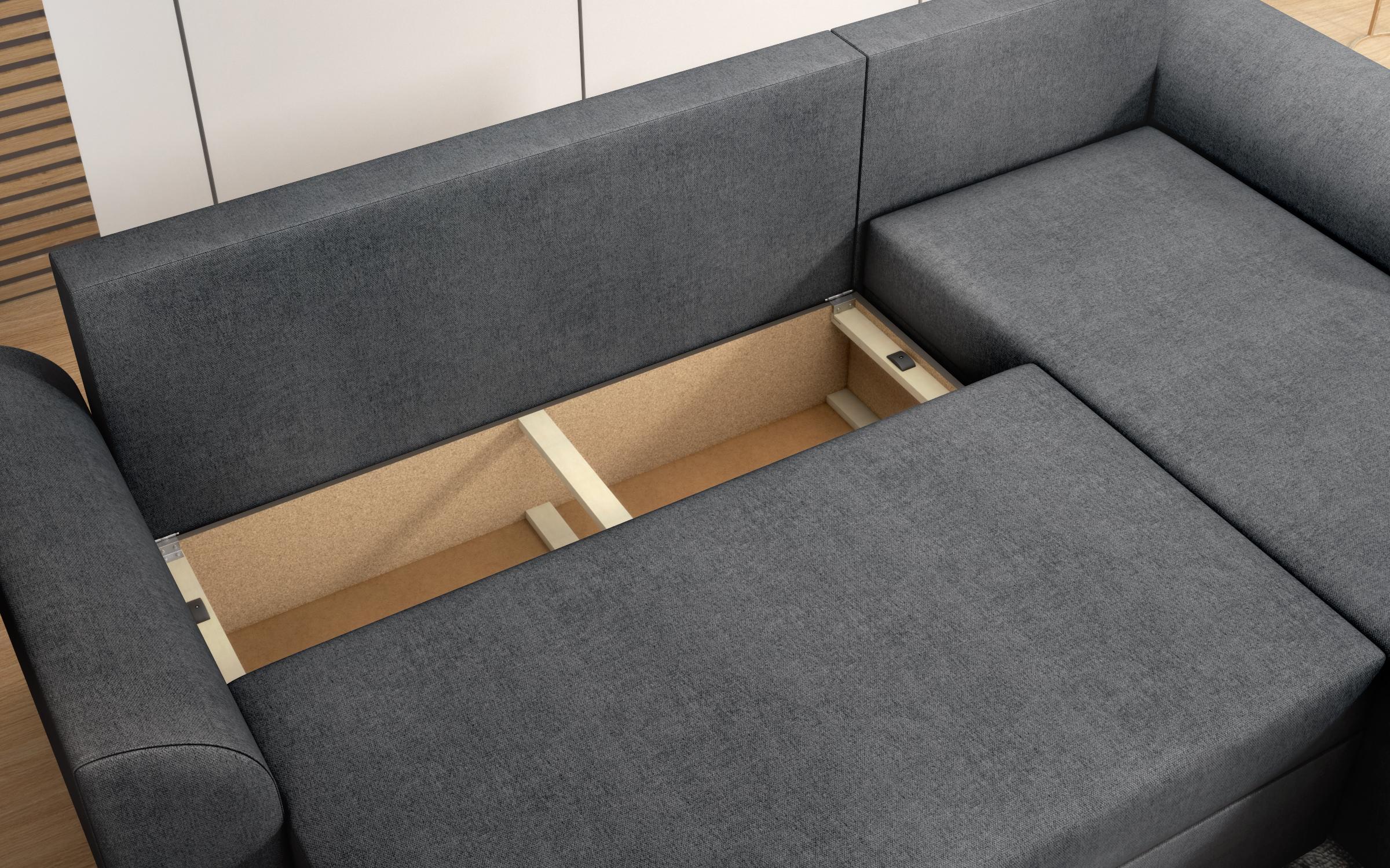 Extendable corner sofa Felino, dark grey  8