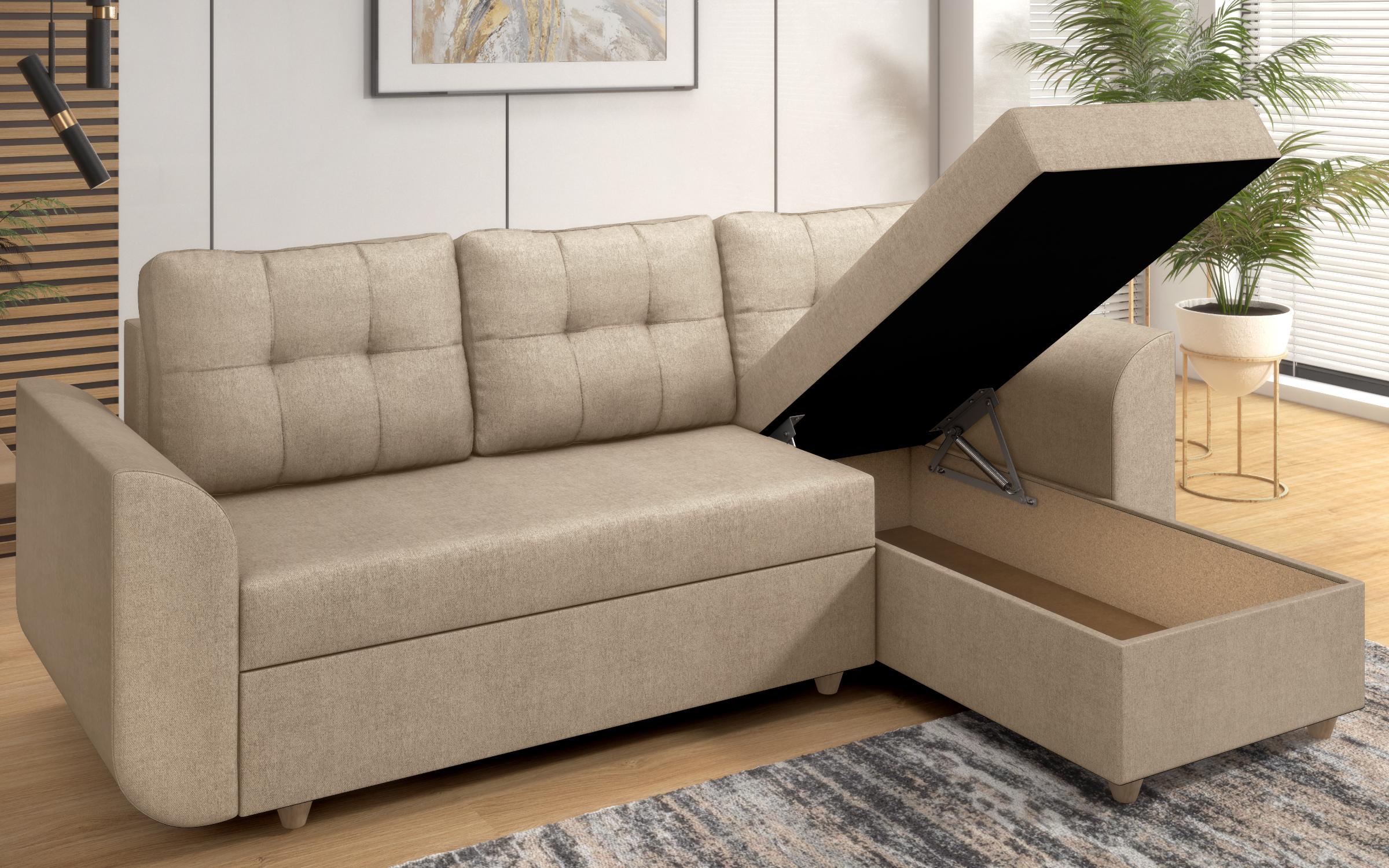 Extendable corner sofa Felino, light beige  6