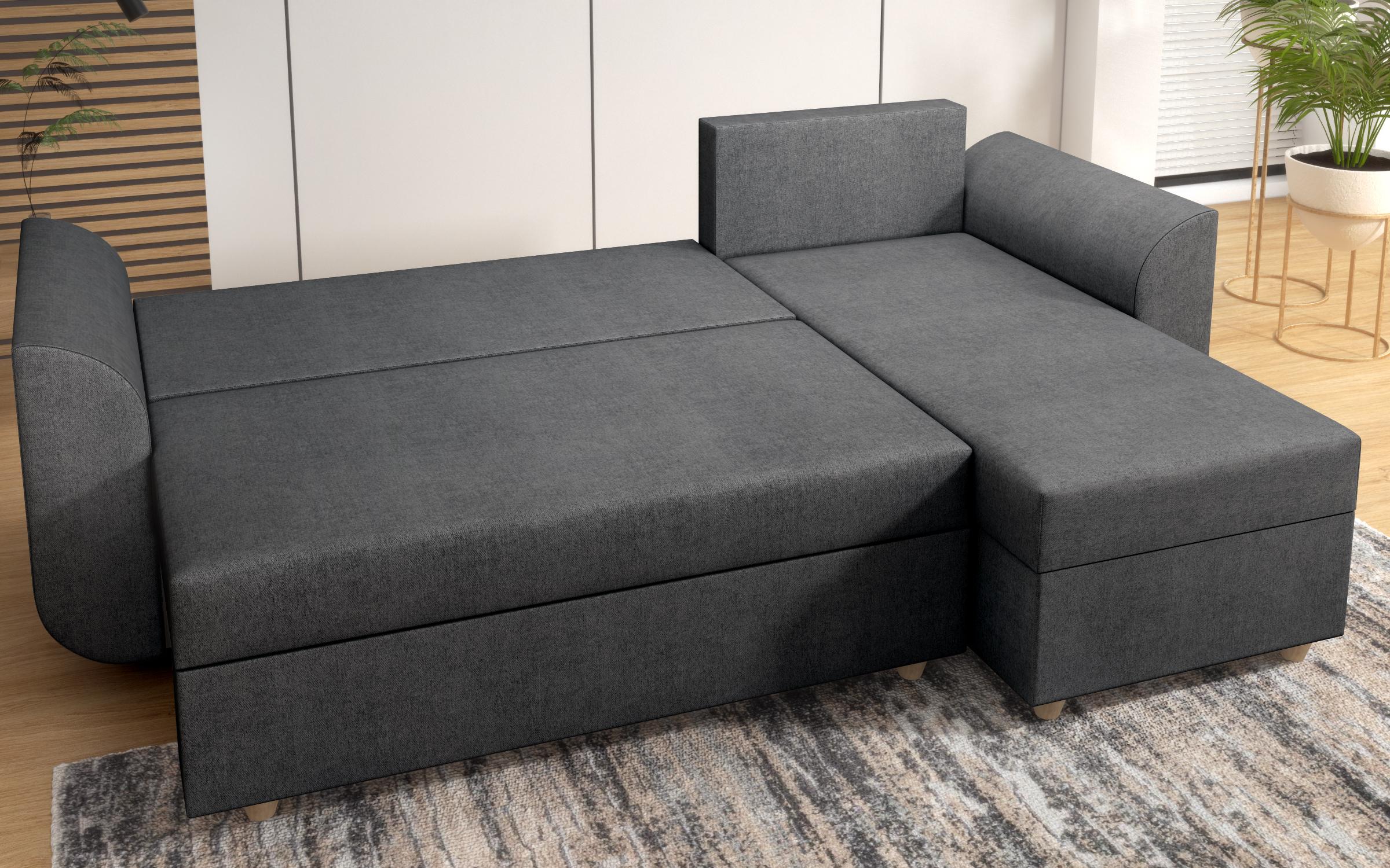 Extendable corner sofa Felino, dark grey  7