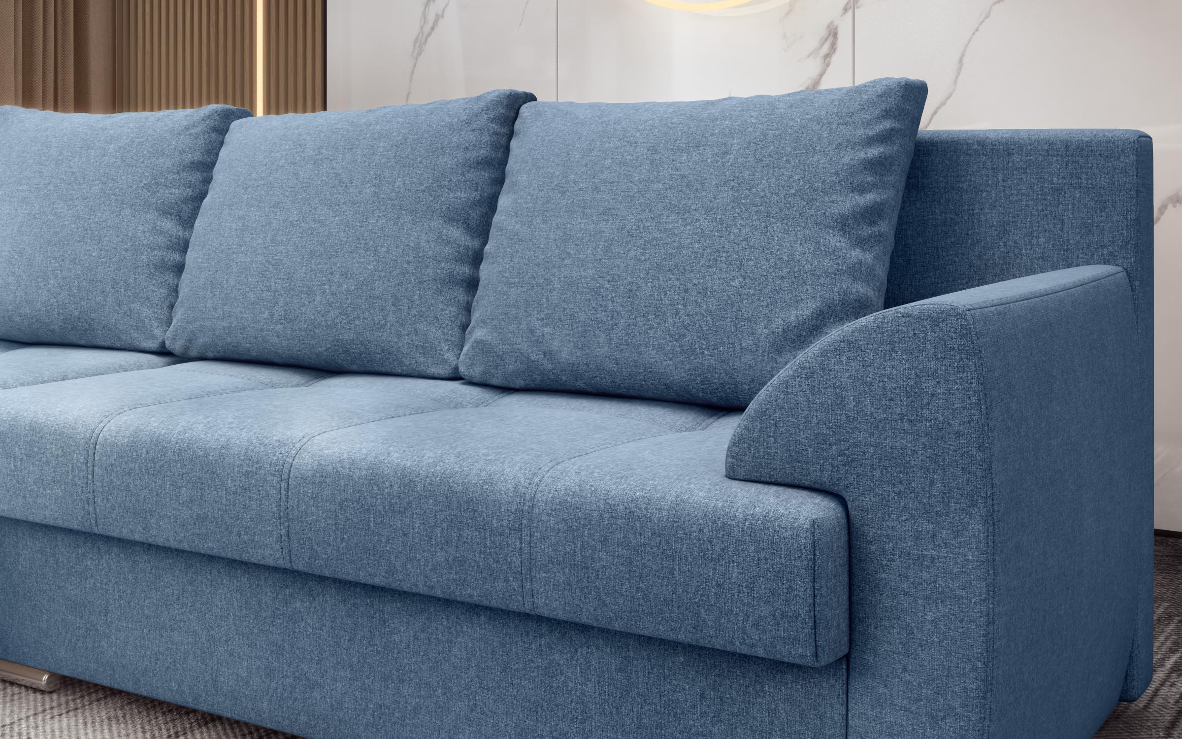 Extendable corner sofa Interio, blue  8