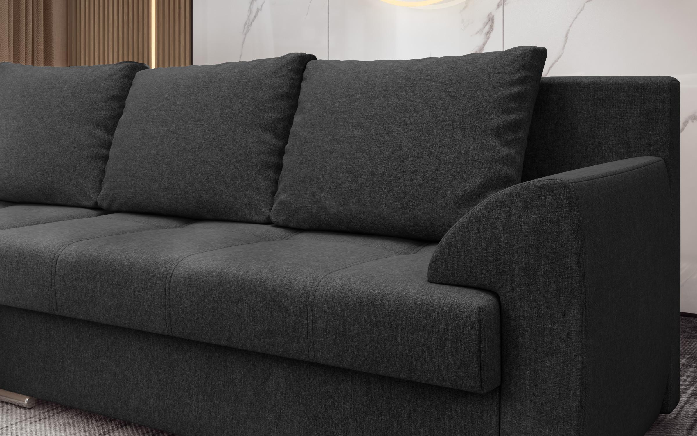 Extendable corner sofa Interio, dark grey  10