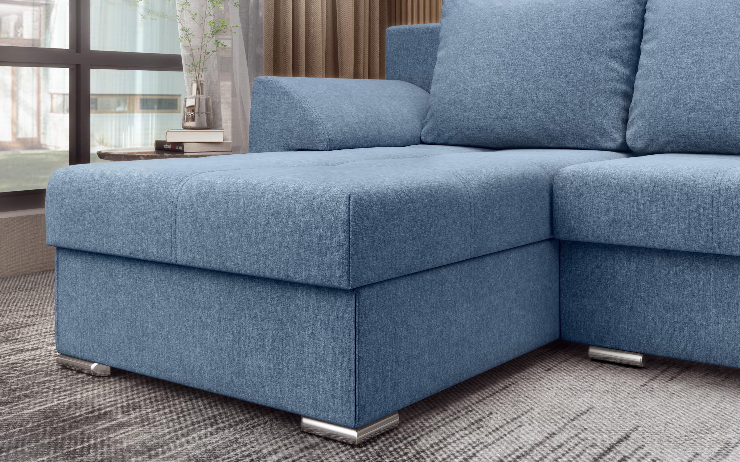 Extendable corner sofa Interio, blue  9