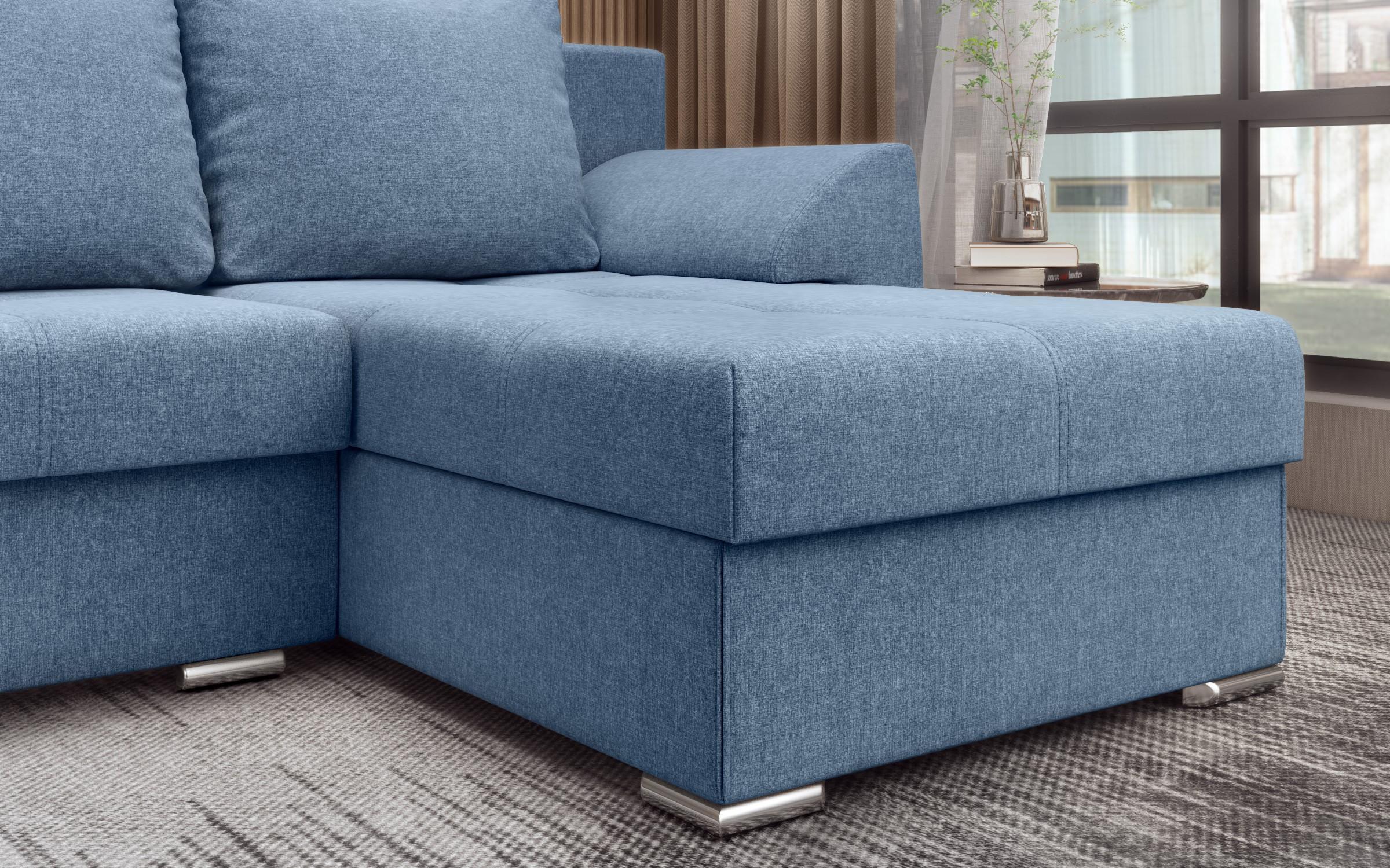Extendable corner sofa Interio, blue  9
