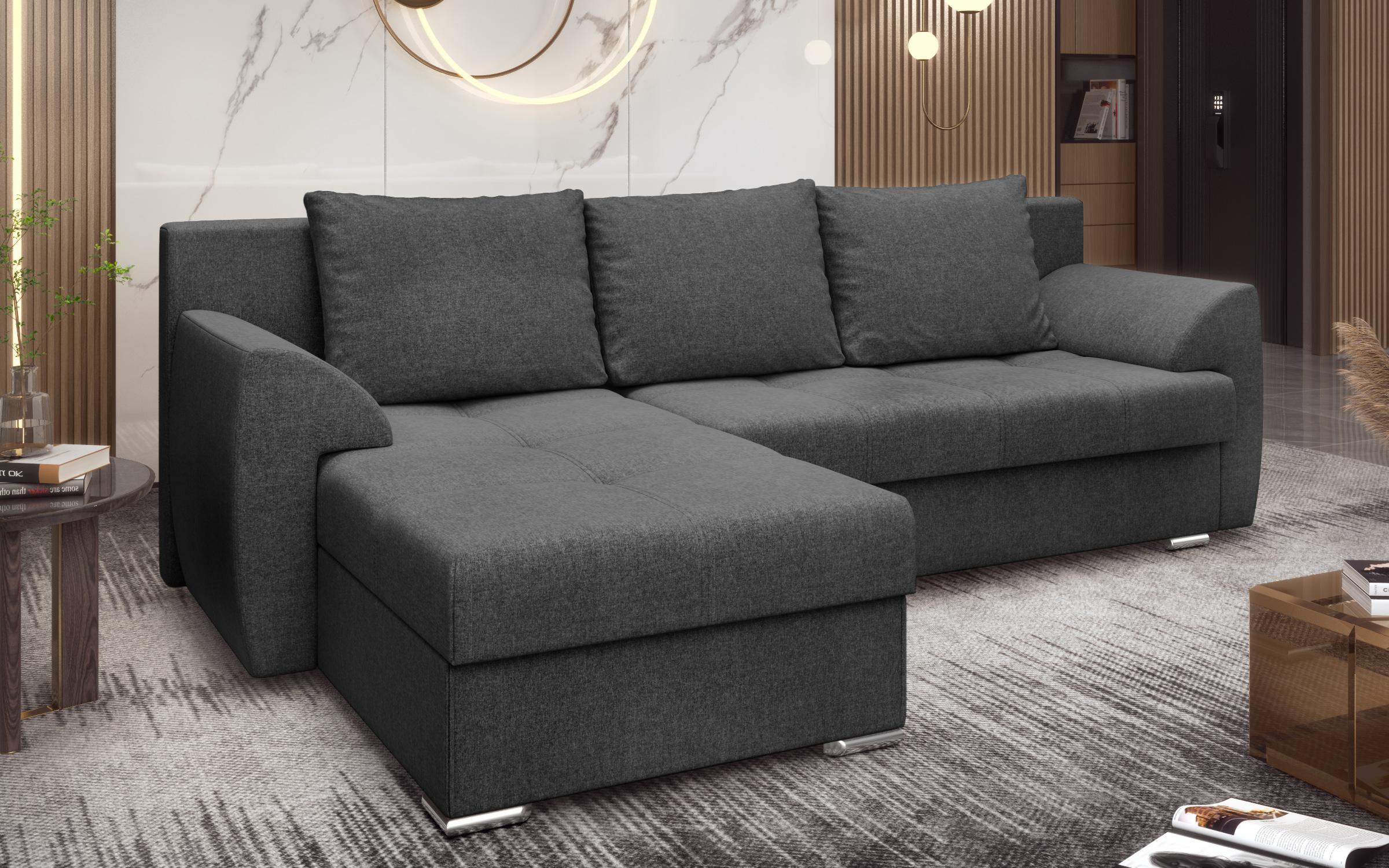 Extendable corner sofa Interio, dark grey  6