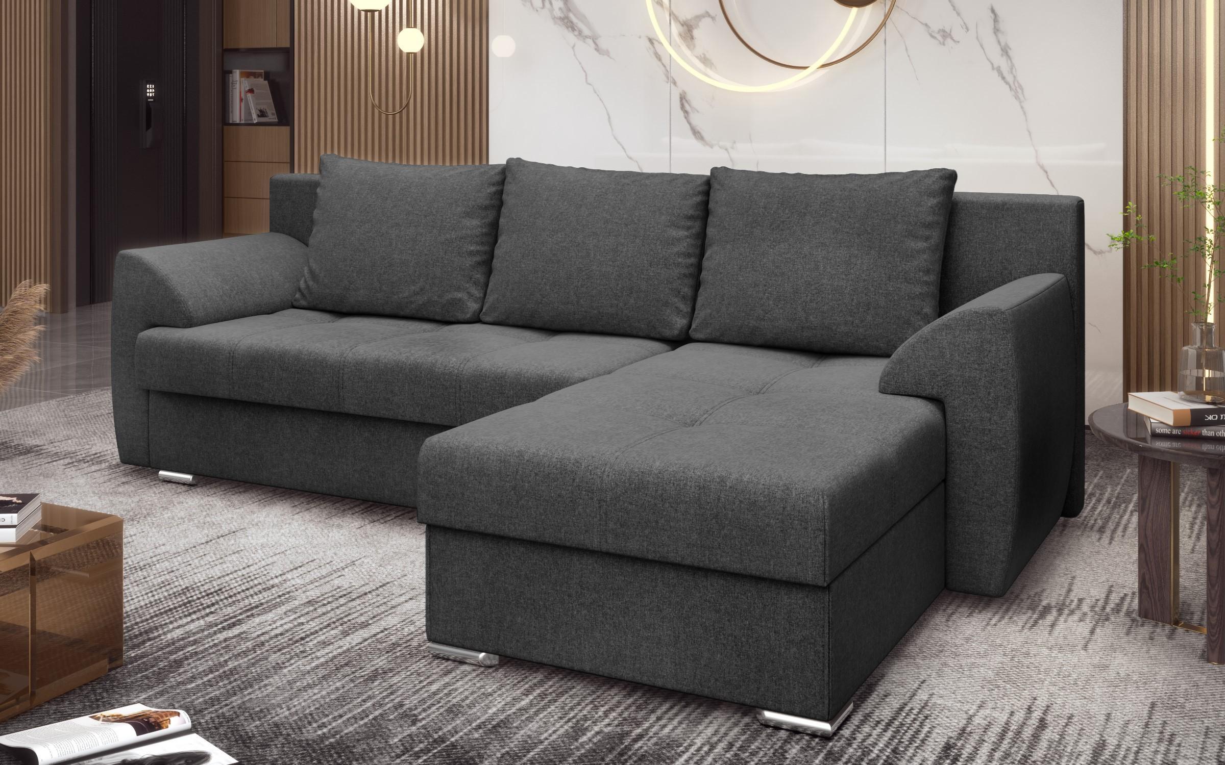 Extendable corner sofa Interio, dark grey  7