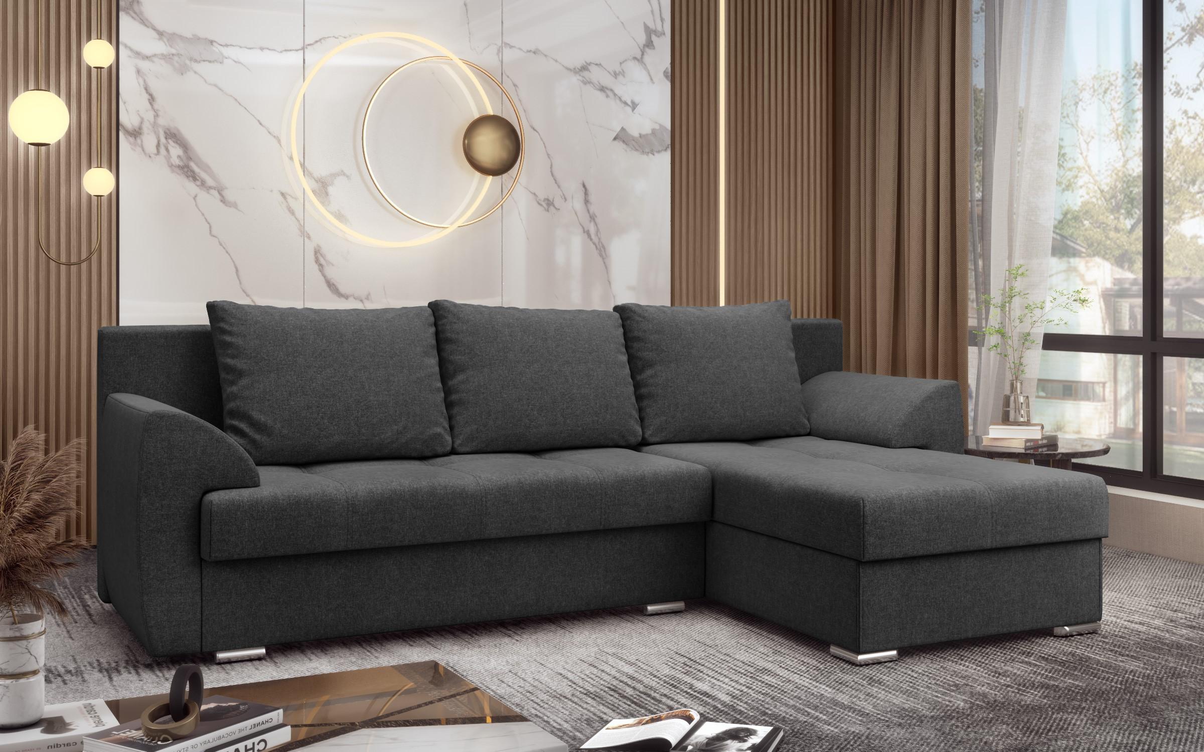 Extendable corner sofa Interio, dark grey  5
