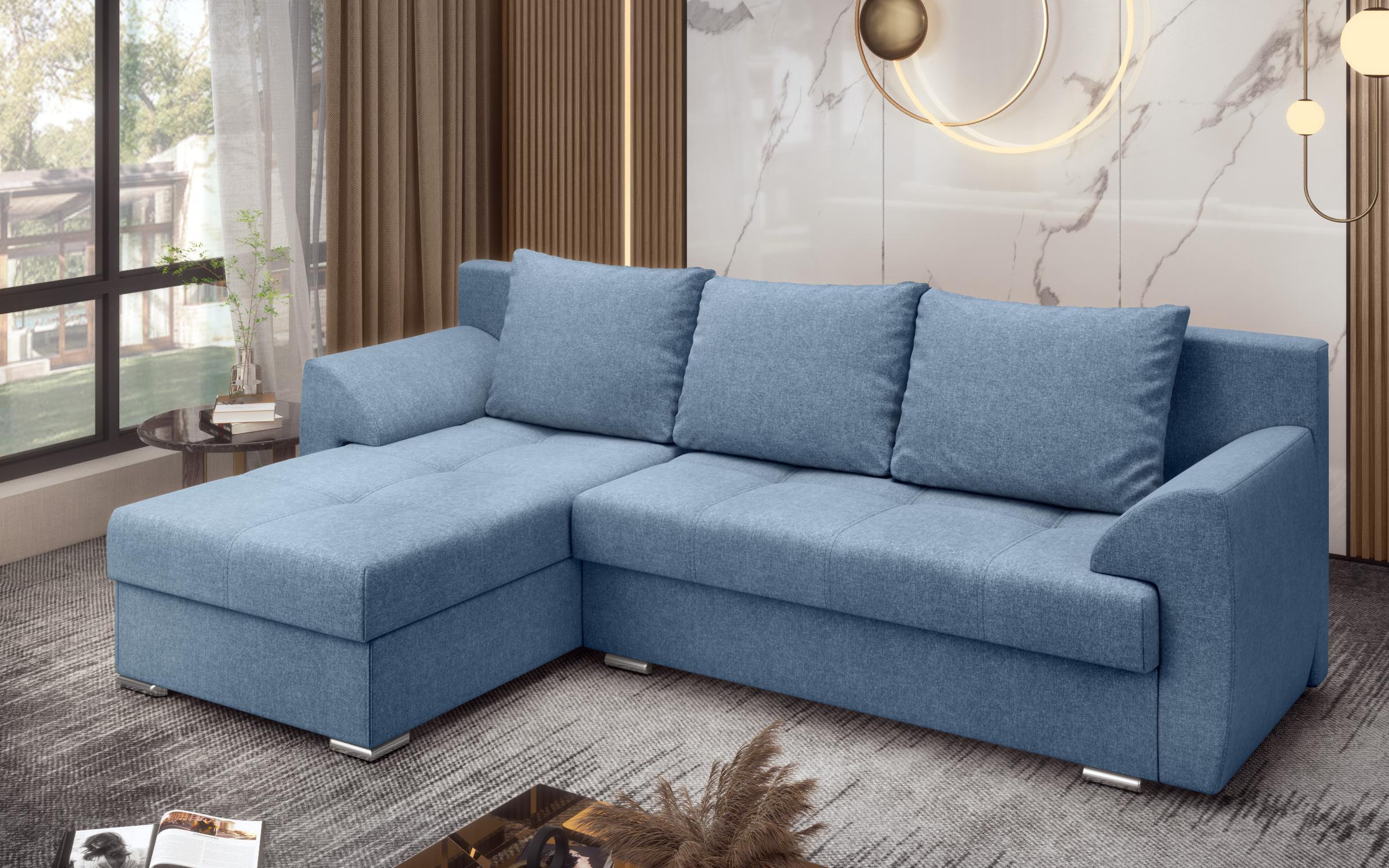 Extendable corner sofa Interio, blue  4