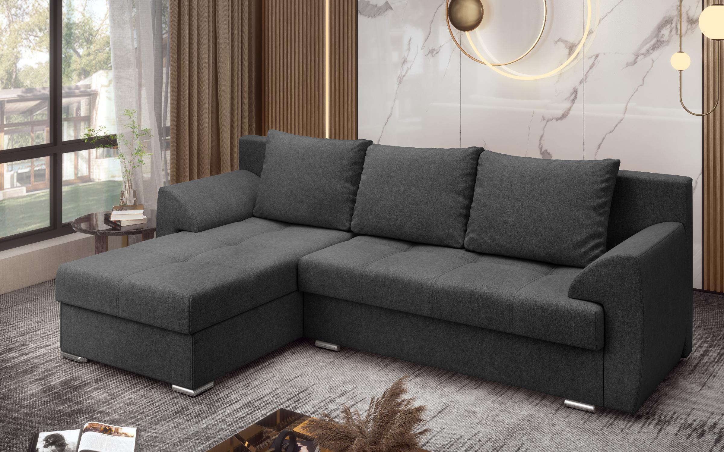 Extendable corner sofa Interio, dark grey  7