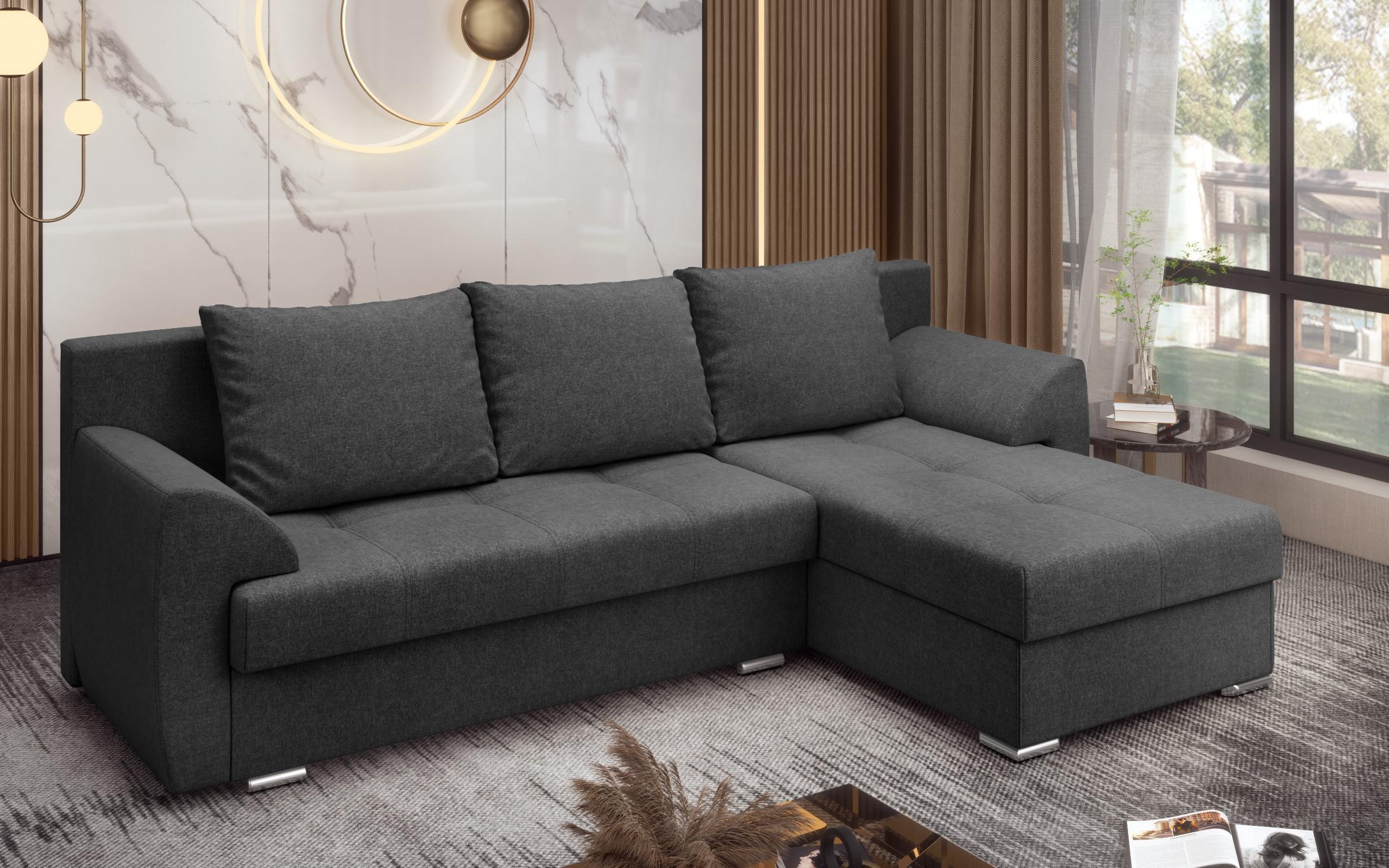 Extendable corner sofa Interio, dark grey  6