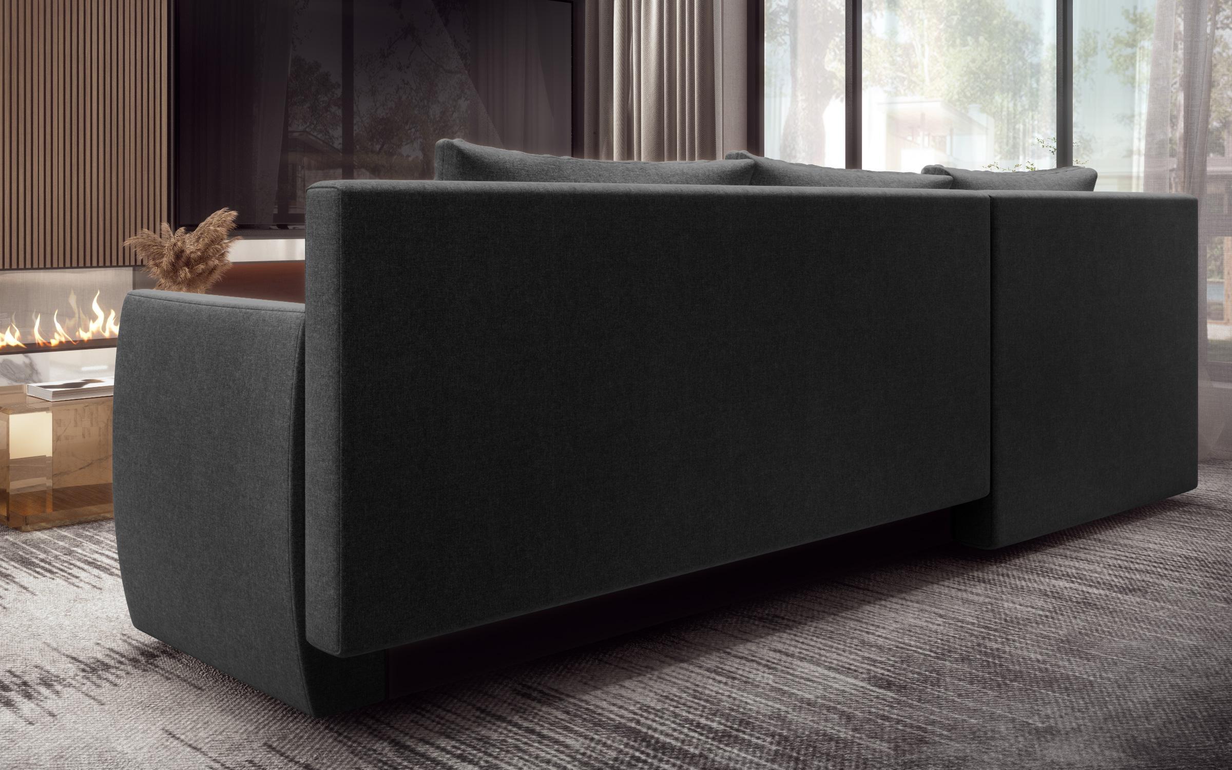 Extendable corner sofa Interio, dark grey  8