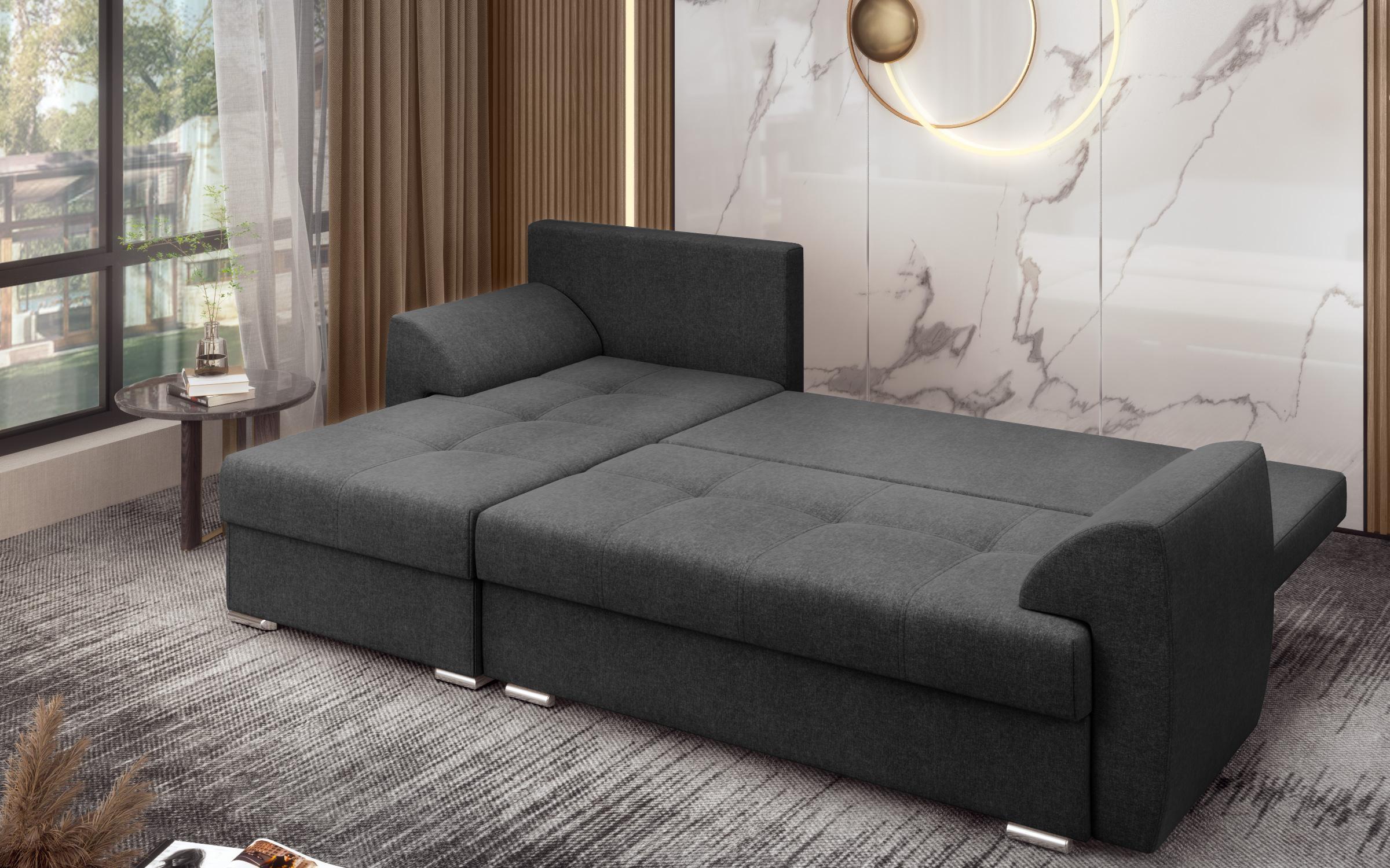 Extendable corner sofa Interio, dark grey  9