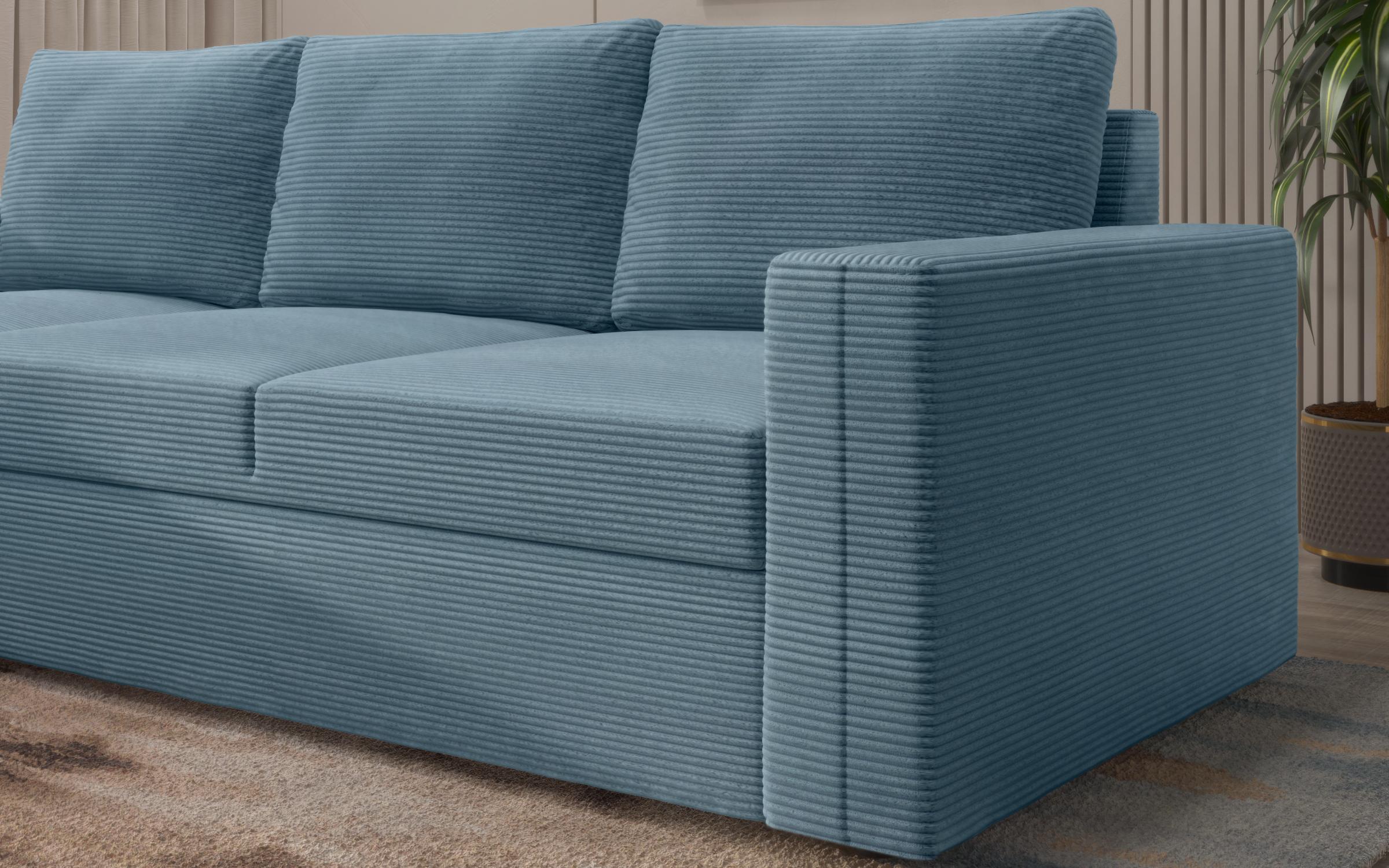 Extendable corner sofa Justin Ultra, blue  6