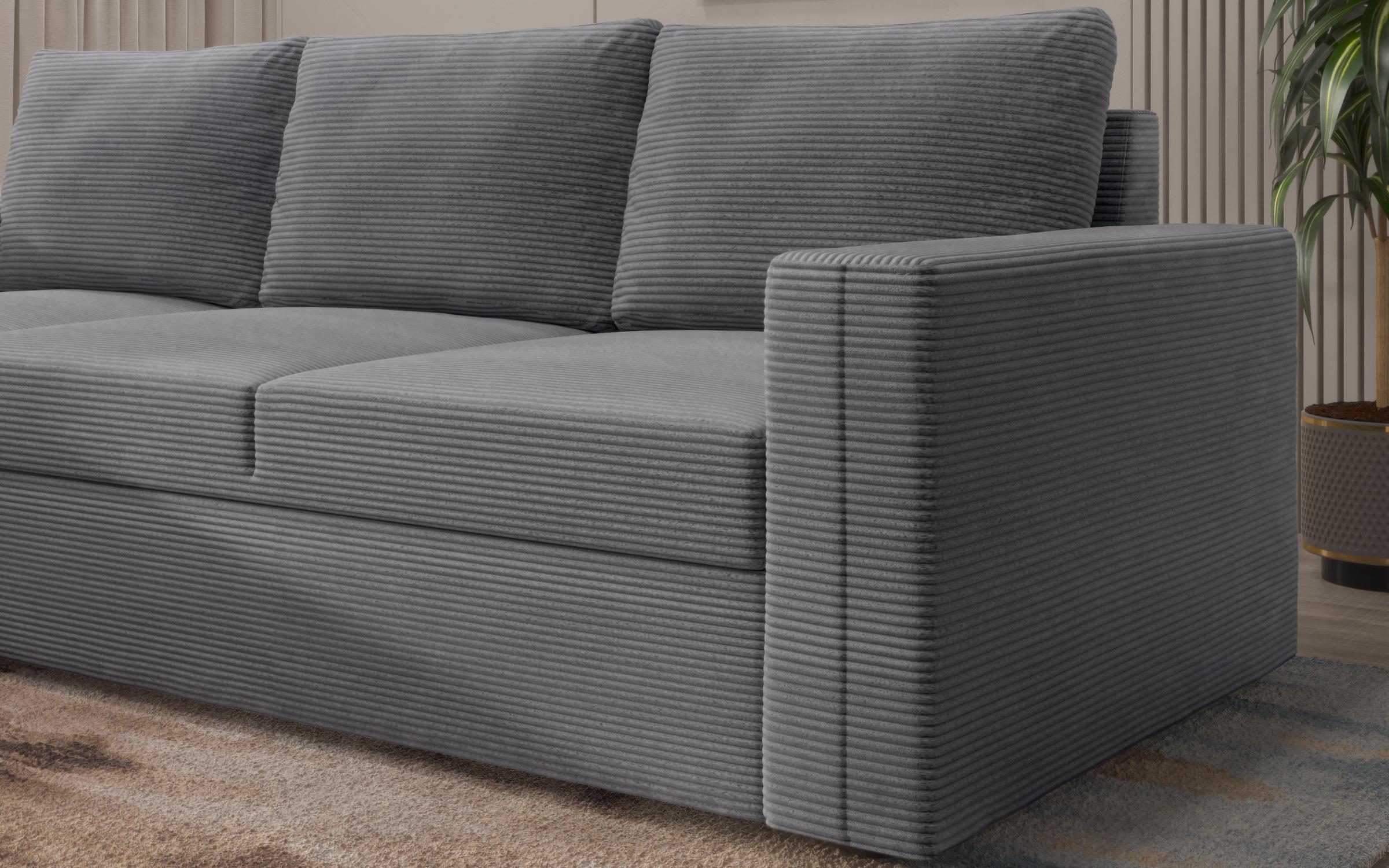 Extendable corner sofa Justin Ultra, dark grey  5