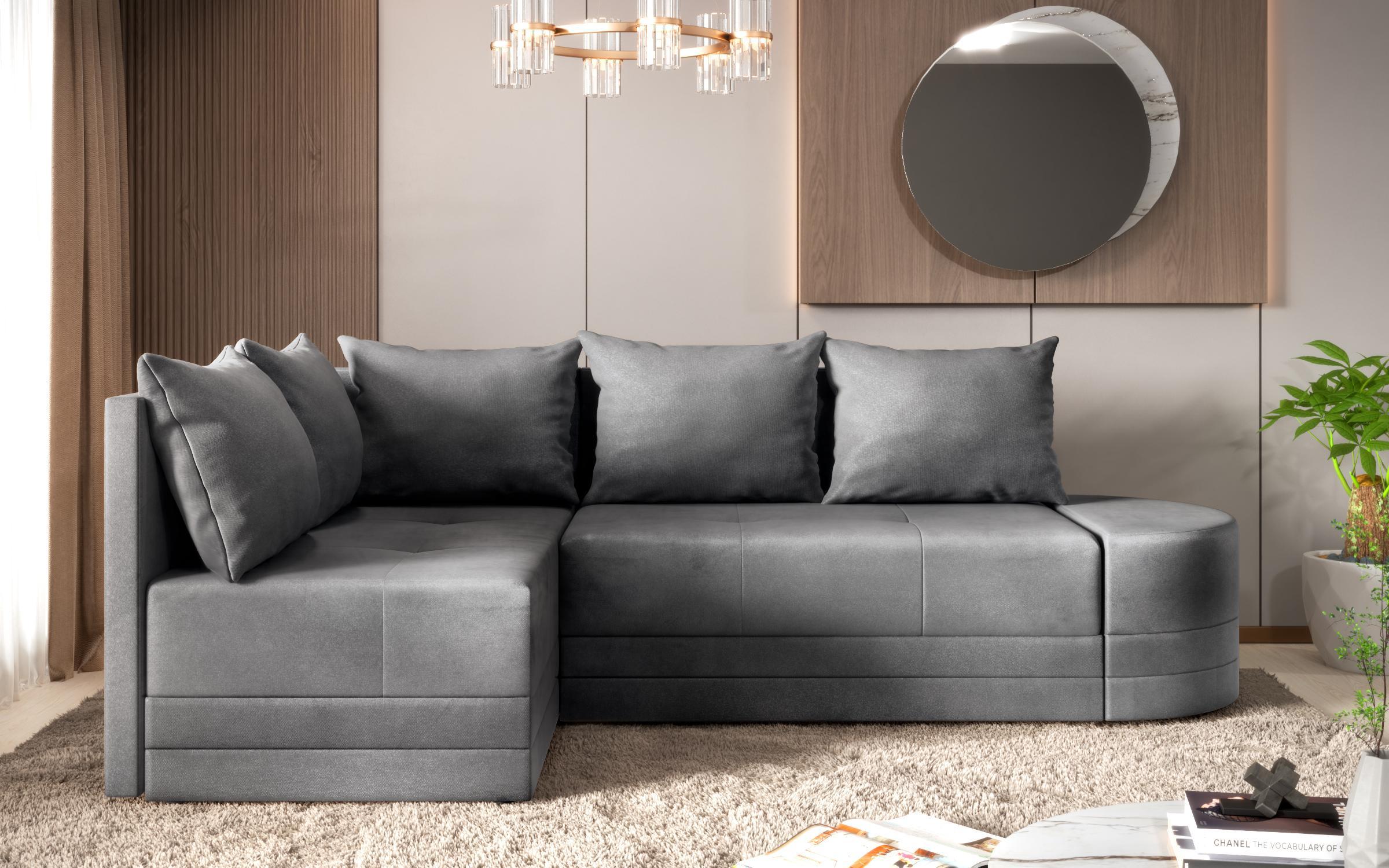 Extendable sofa Camelo, dark grey  1