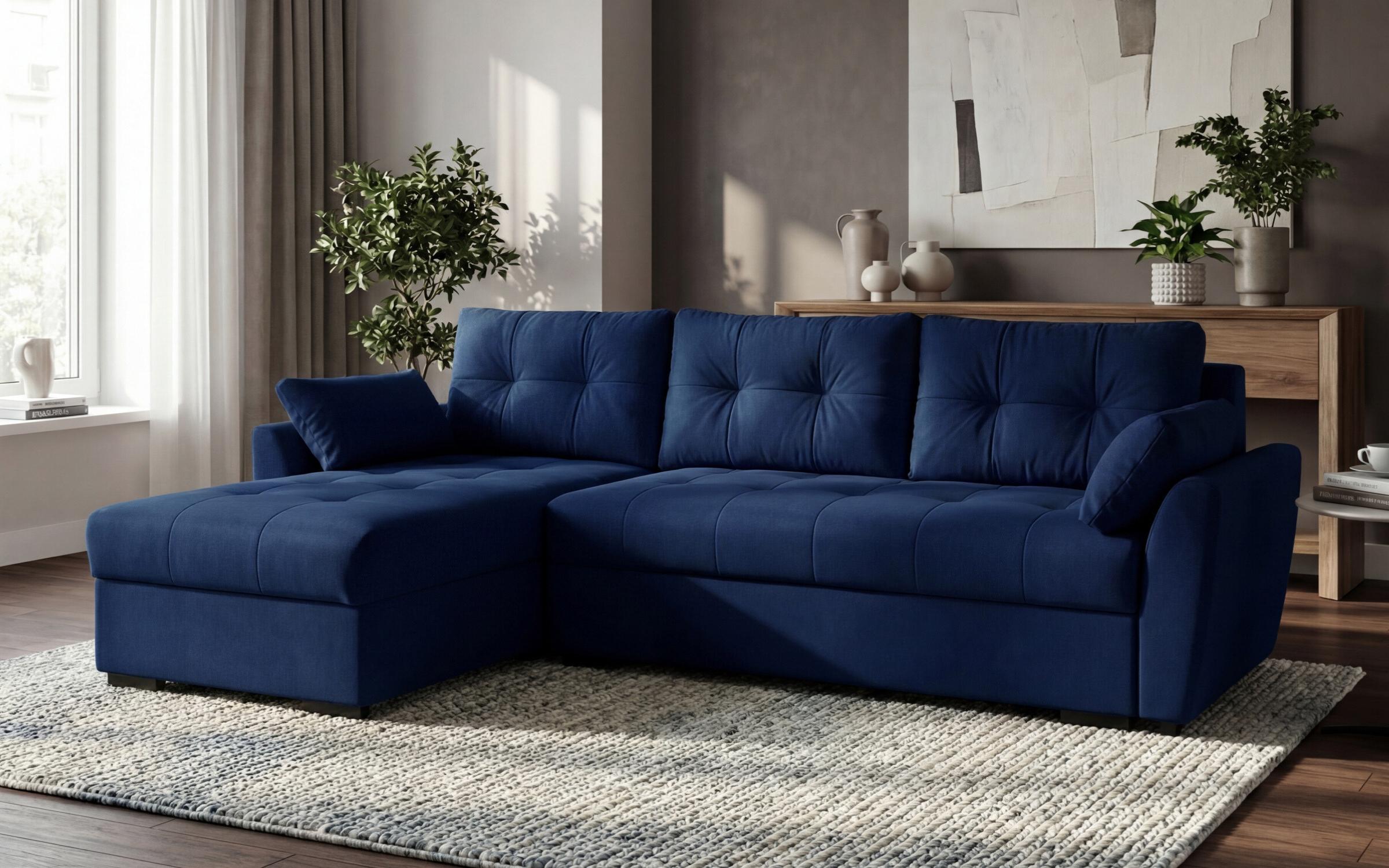 Extendable corner sofa Mars, blue  3