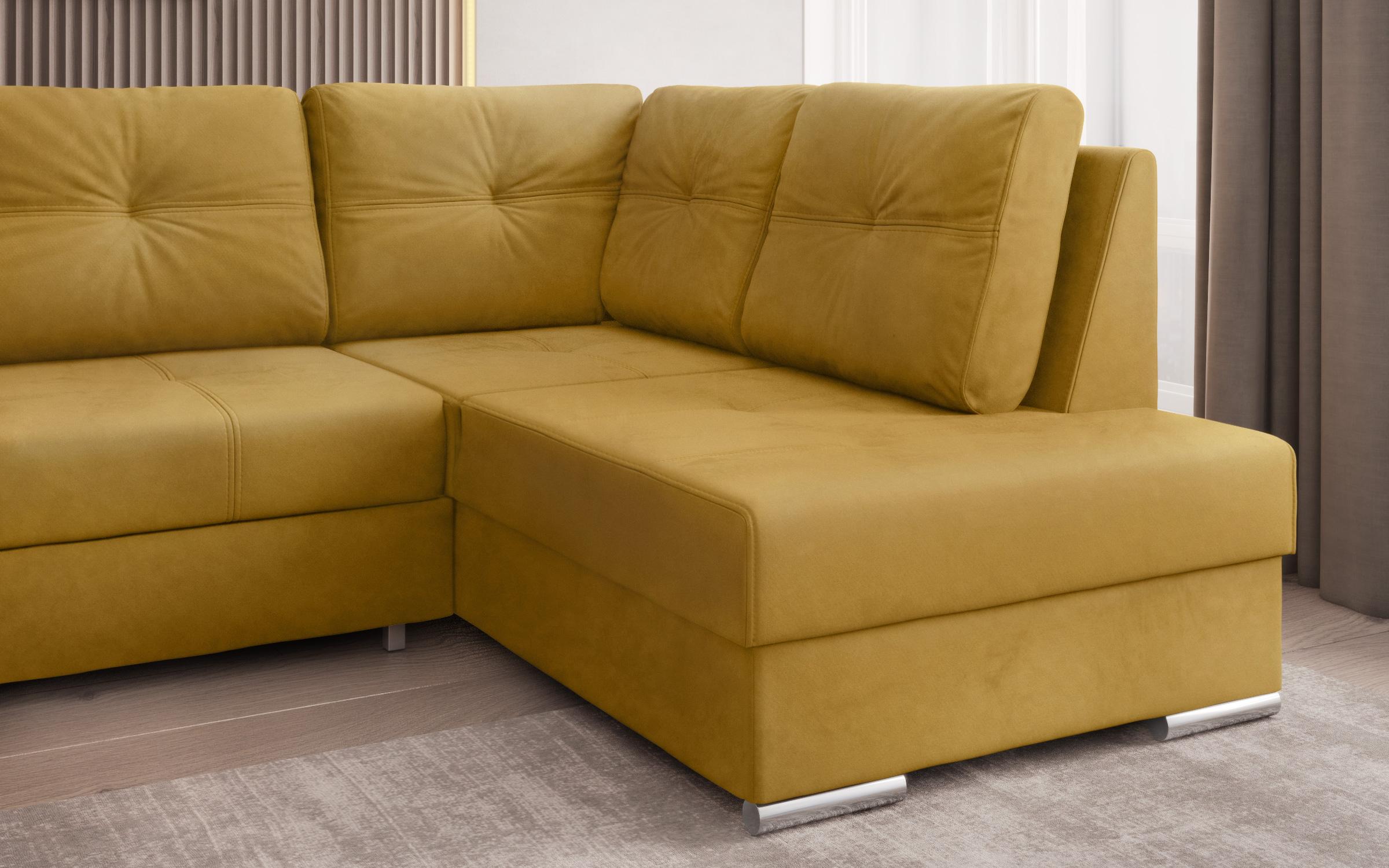 Extendable sofa Massimo, yellow  4