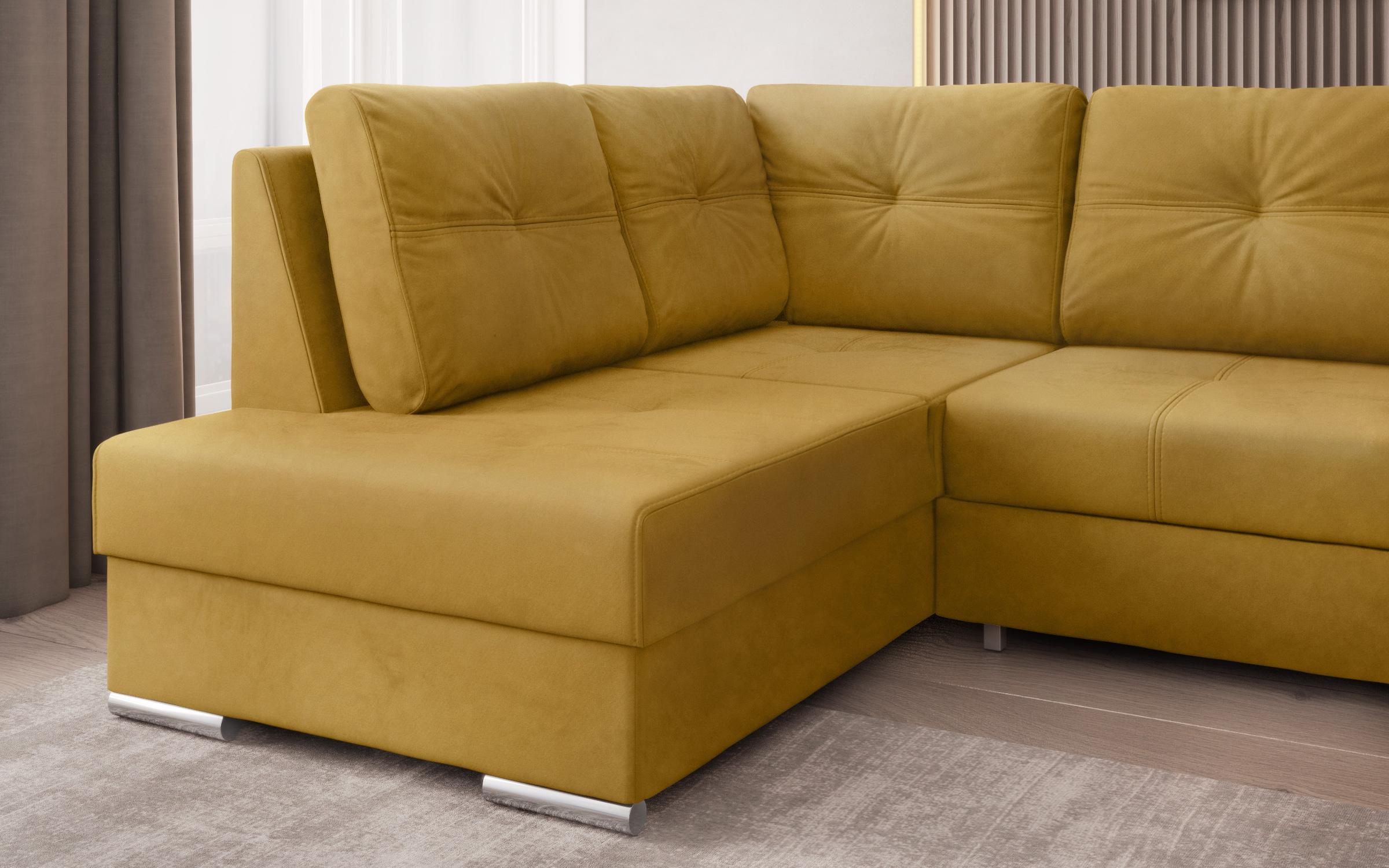 Extendable sofa Massimo, yellow  4