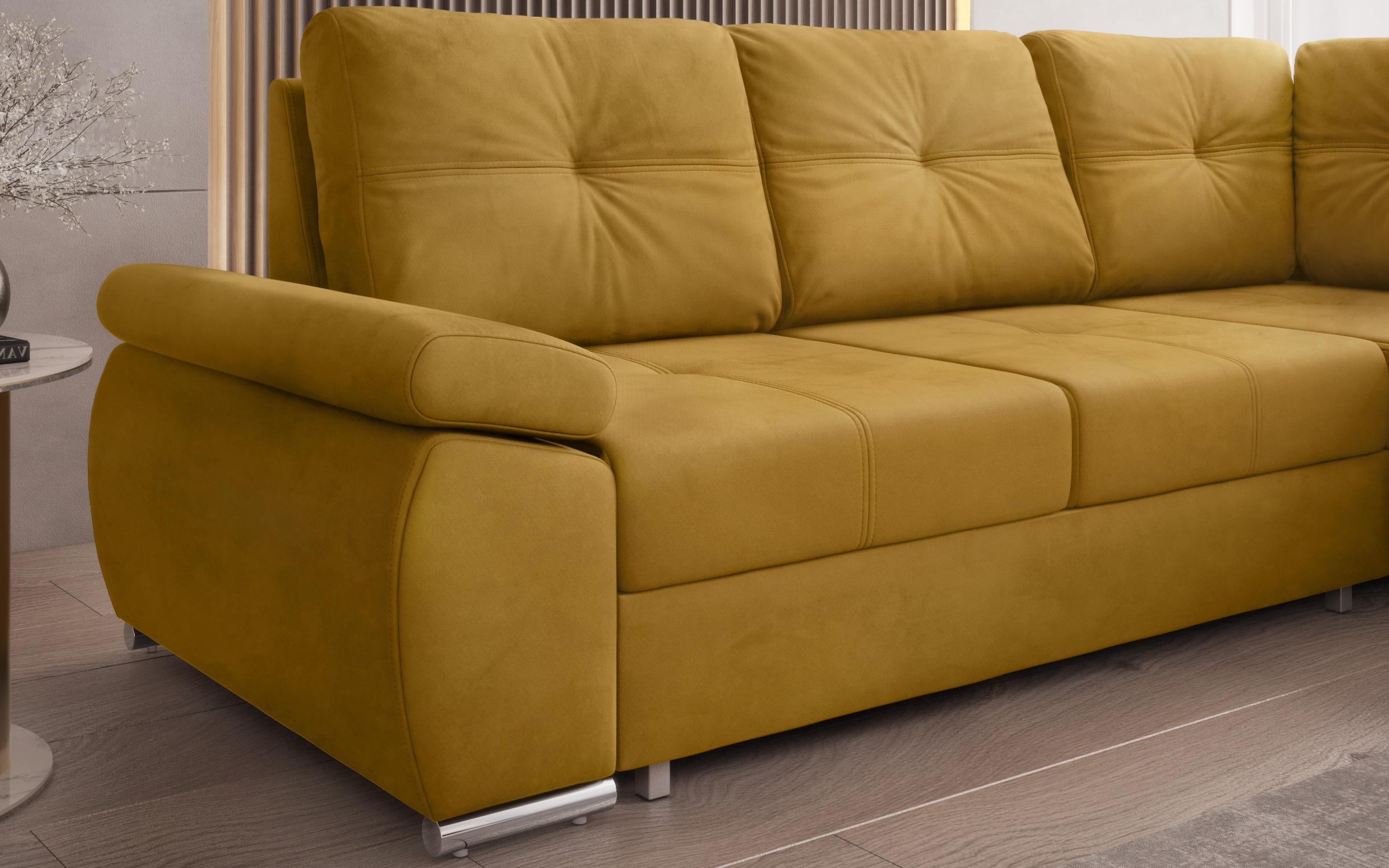 Extendable sofa Massimo, yellow  3