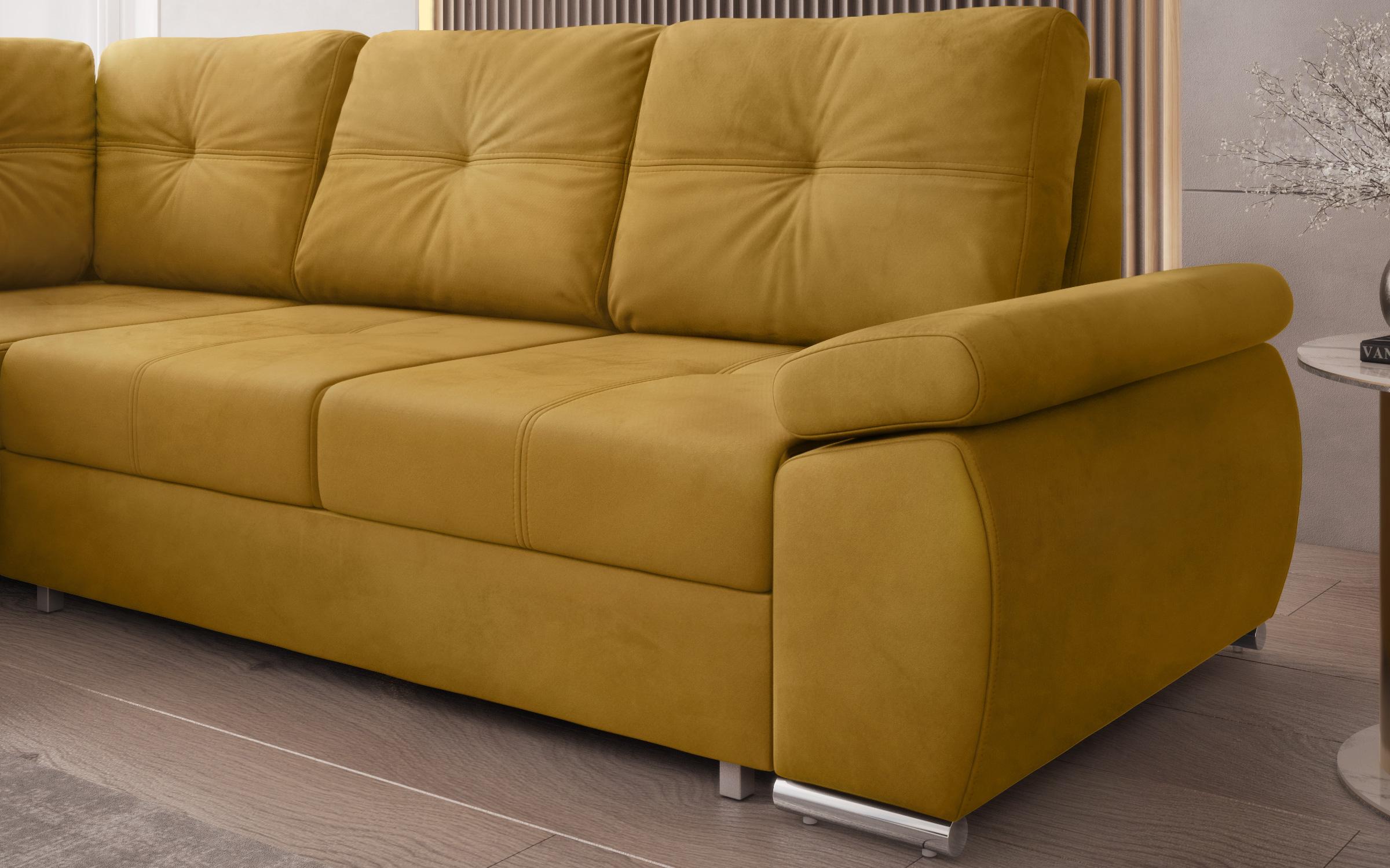 Extendable sofa Massimo, yellow  3