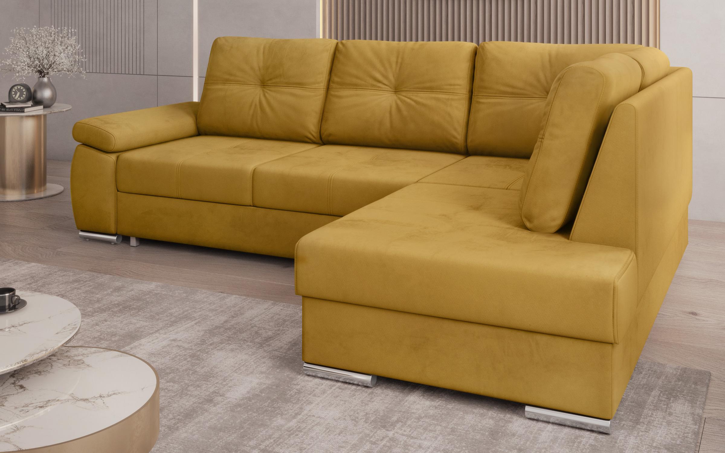 Extendable sofa Massimo, yellow  5