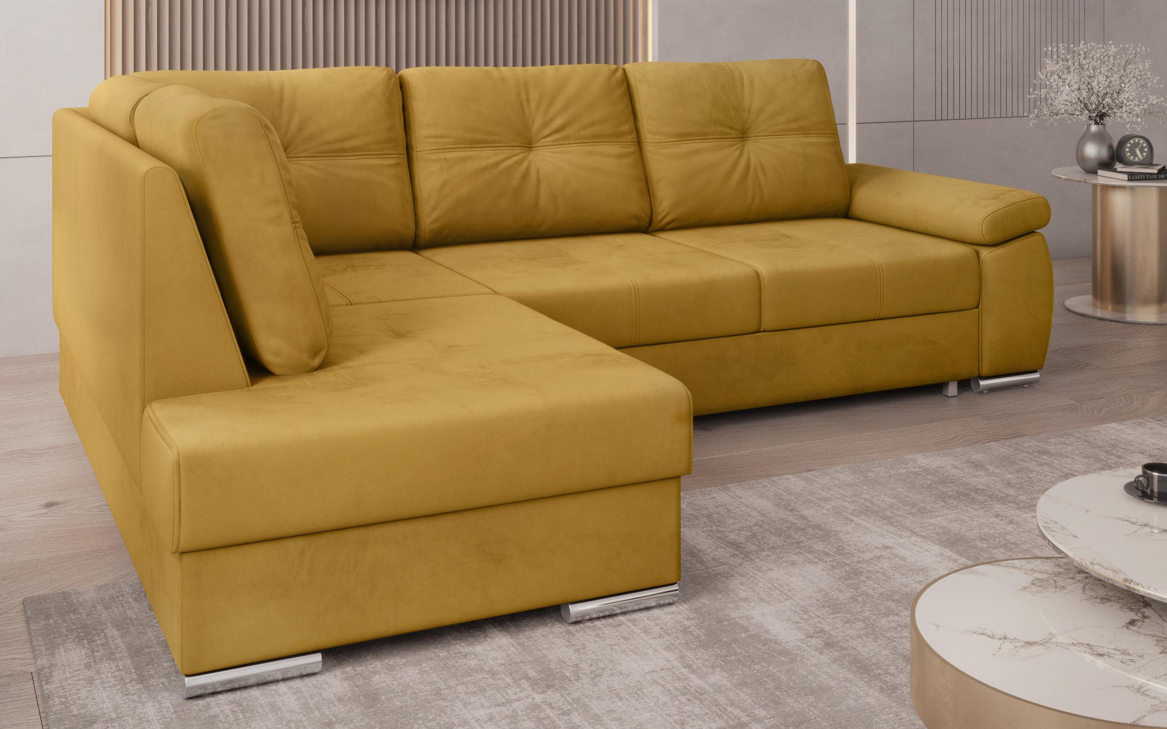 Extendable sofa Massimo, yellow  5