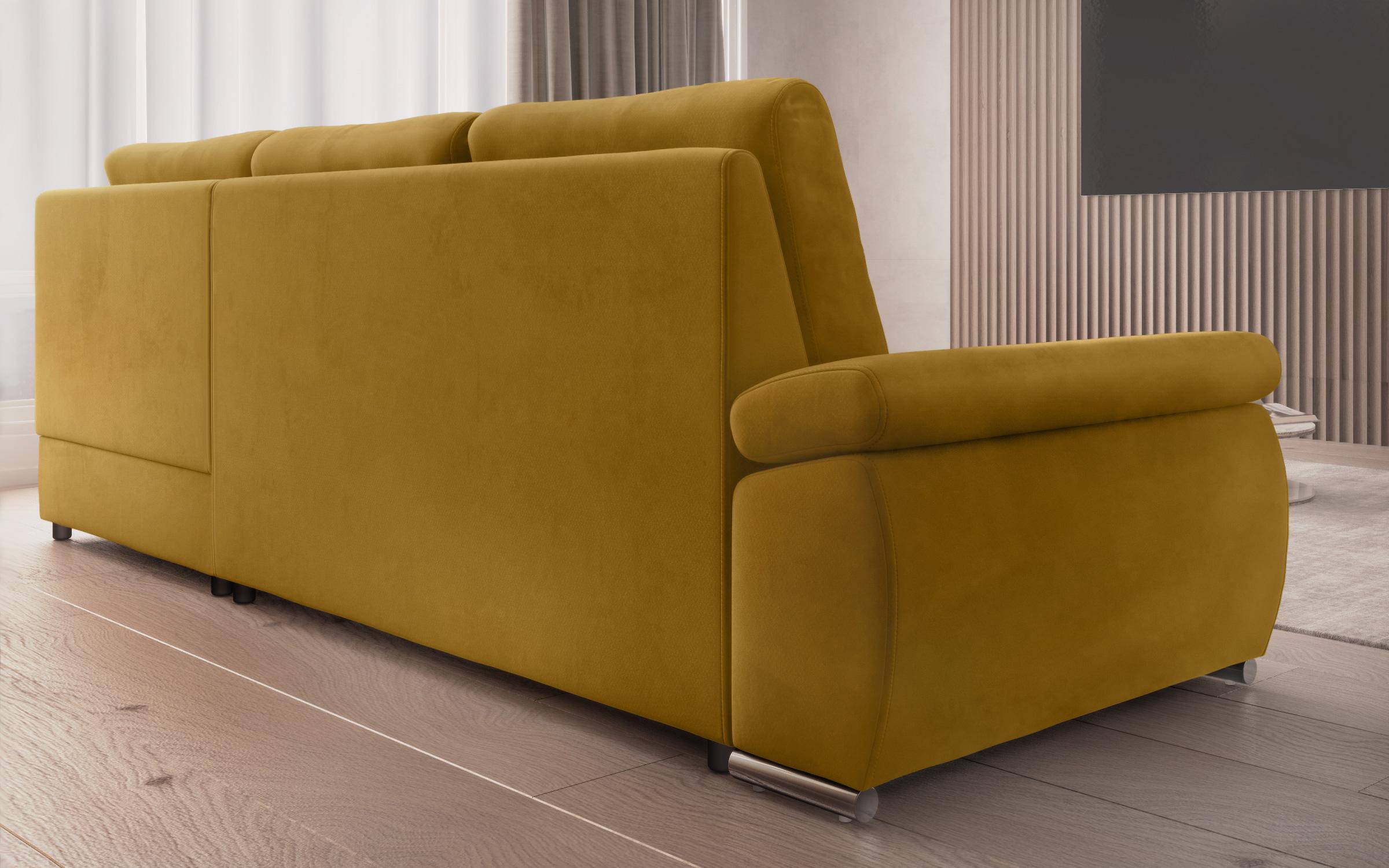 Extendable sofa Massimo, yellow  8